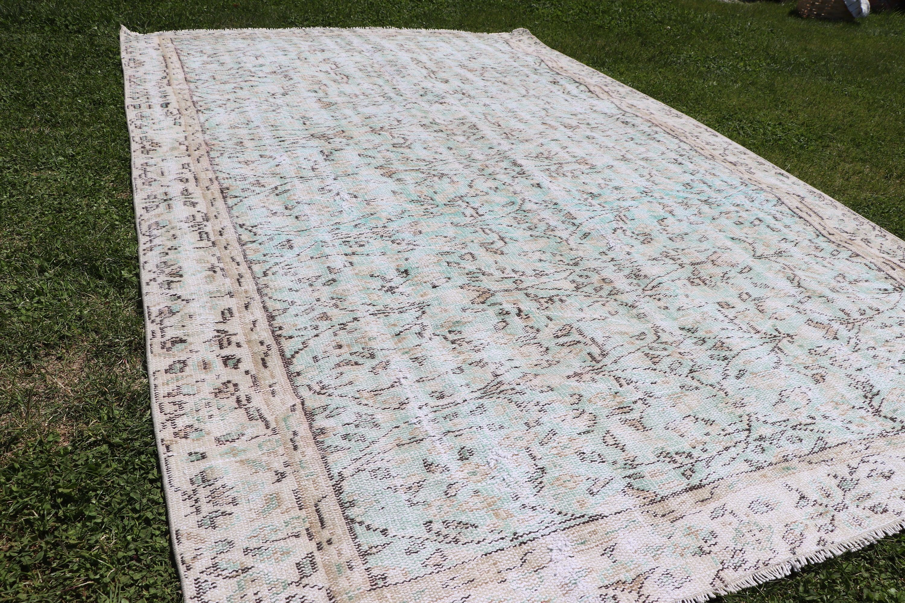 Antique Rugs, Anatolian Rugs, Green Anatolian Rugs, Salon Rugs, 5.5x8.9 ft Large Rugs, Vintage Rug, Turkish Rug, Large Vintage Rugs