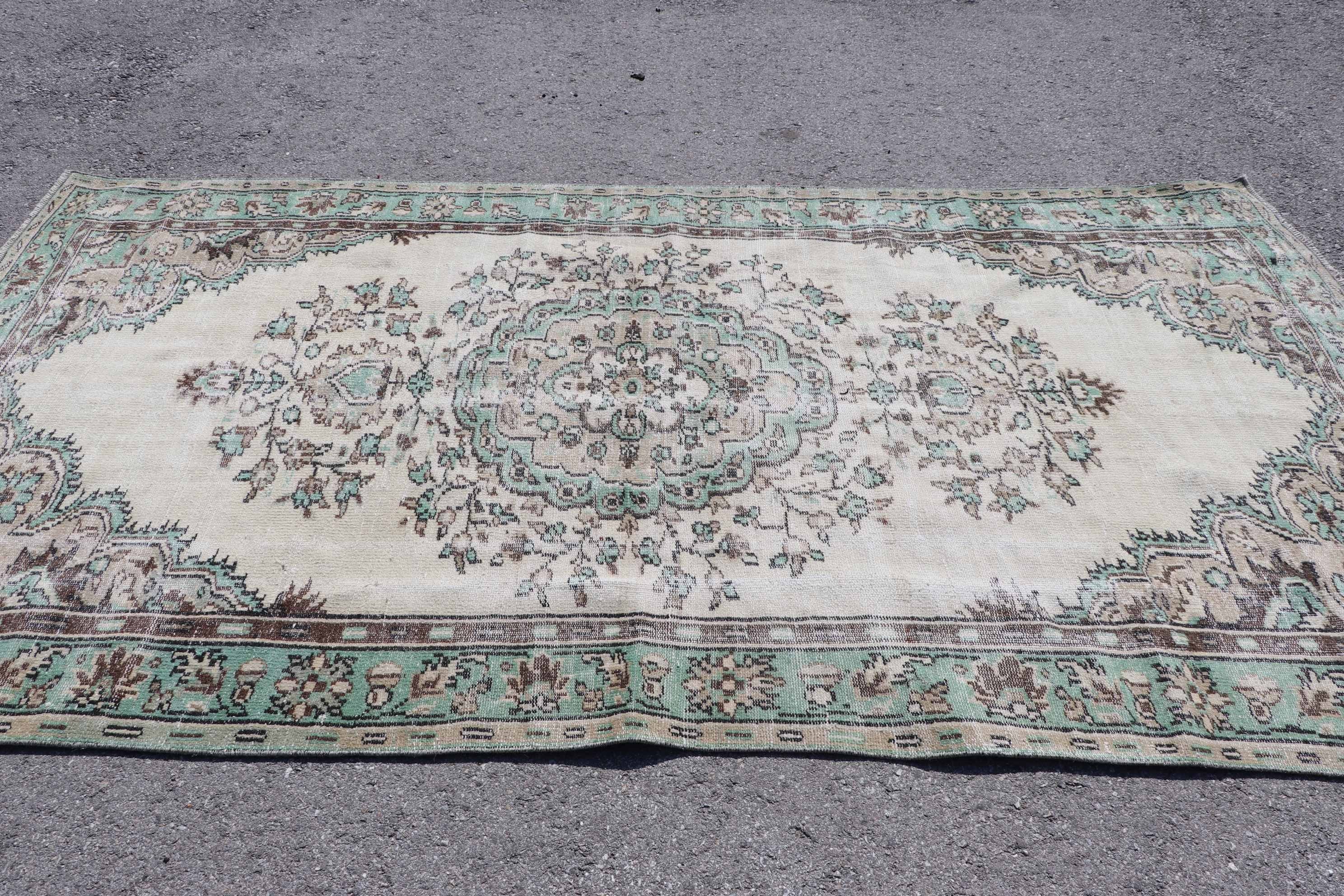 Bedroom Rugs, Beige Cool Rug, Turkish Rugs, Living Room Rugs, Vintage Rugs, Rugs for Dining Room, Home Decor Rugs, 5.2x9.7 ft Large Rugs