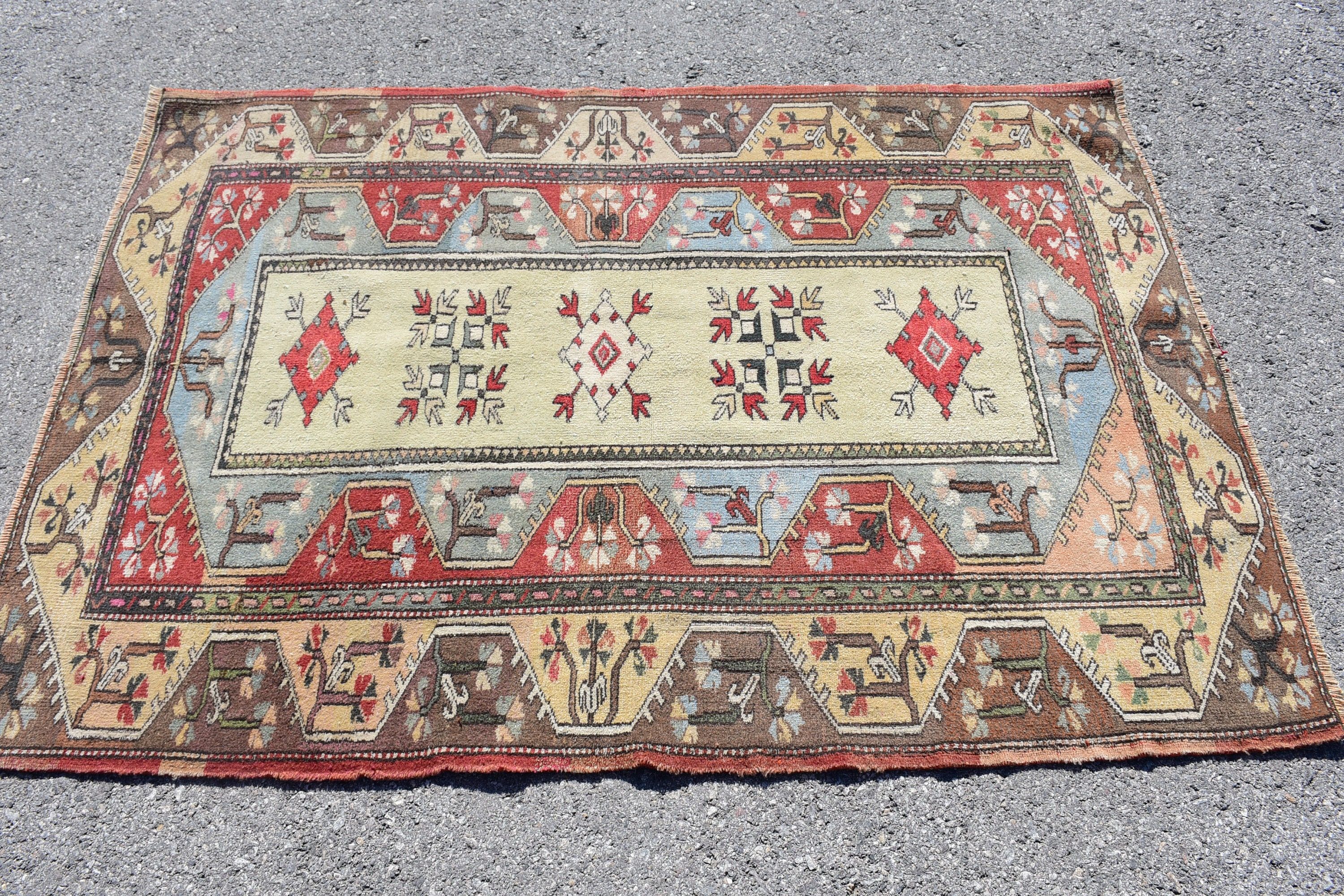 Türk Halısı, Yatak Odası Halısı, Göçebe Halıları, Anadolu Halısı, Oryantal Halılar, Vintage Halılar, Giriş Halıları, 4.1x5.8 ft Accent Halı, Mutfak Halıları