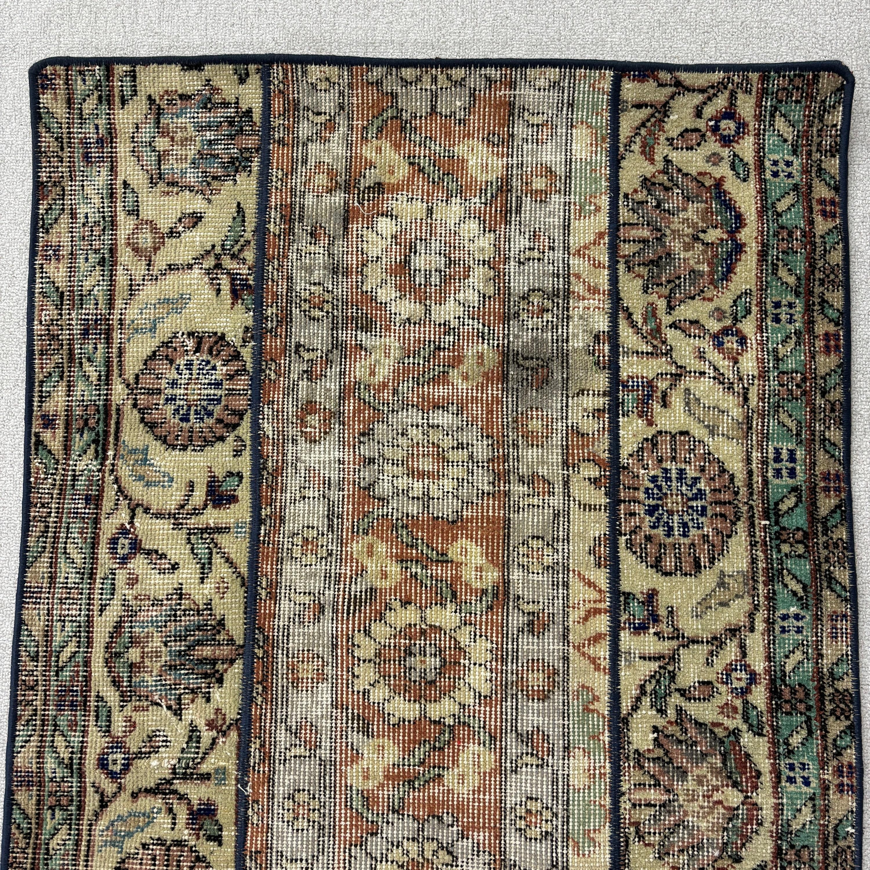 Bej Modern Halılar, Antika Halı, Küçük Alan Halısı, Türk Halıları, Aztek Halıları, Vintage Halı, 2,4x4,9 ft Küçük Halı, Küçük Boho Halıları, Nötr Halı