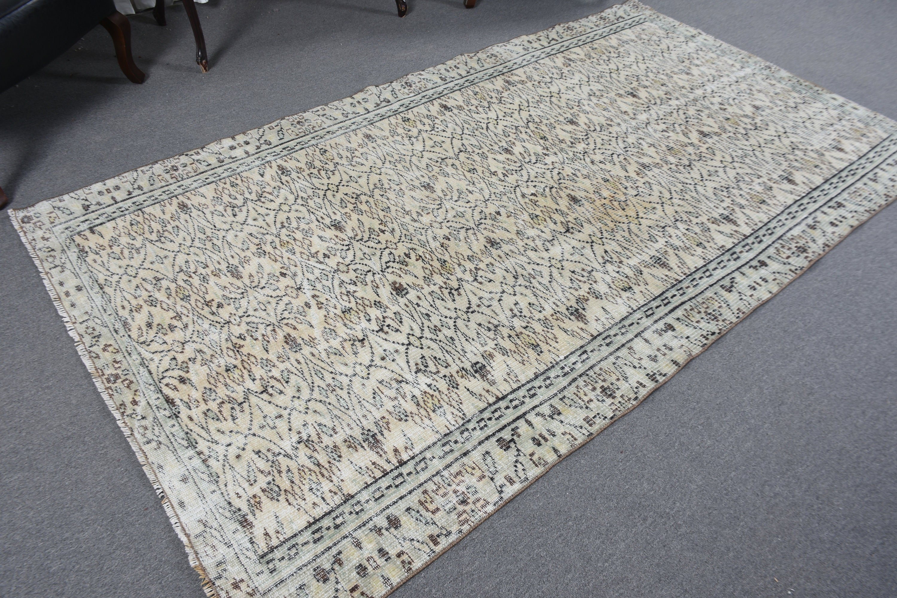 Türk Halısı, Oturma Odası Halısı, 4.6x8.1 ft Alan Halısı, Yatak Odası Halıları, Egzotik Halılar, Vintage Halı, Yemek Odası Halısı, Mavi Boho Halıları, Geometrik Halılar