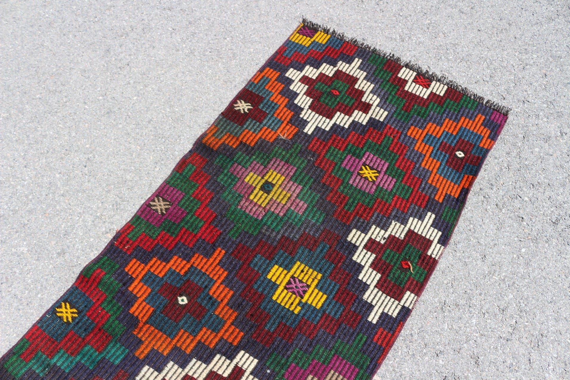 Fas Halısı, Merdiven Halıları, Türk Halısı, Kahverengi Yatak Odası Halıları, Oryantal Halı, Vintage Halılar, Kilim, Koridor Halıları, 2,6x8,4 ft Yolluk Halısı