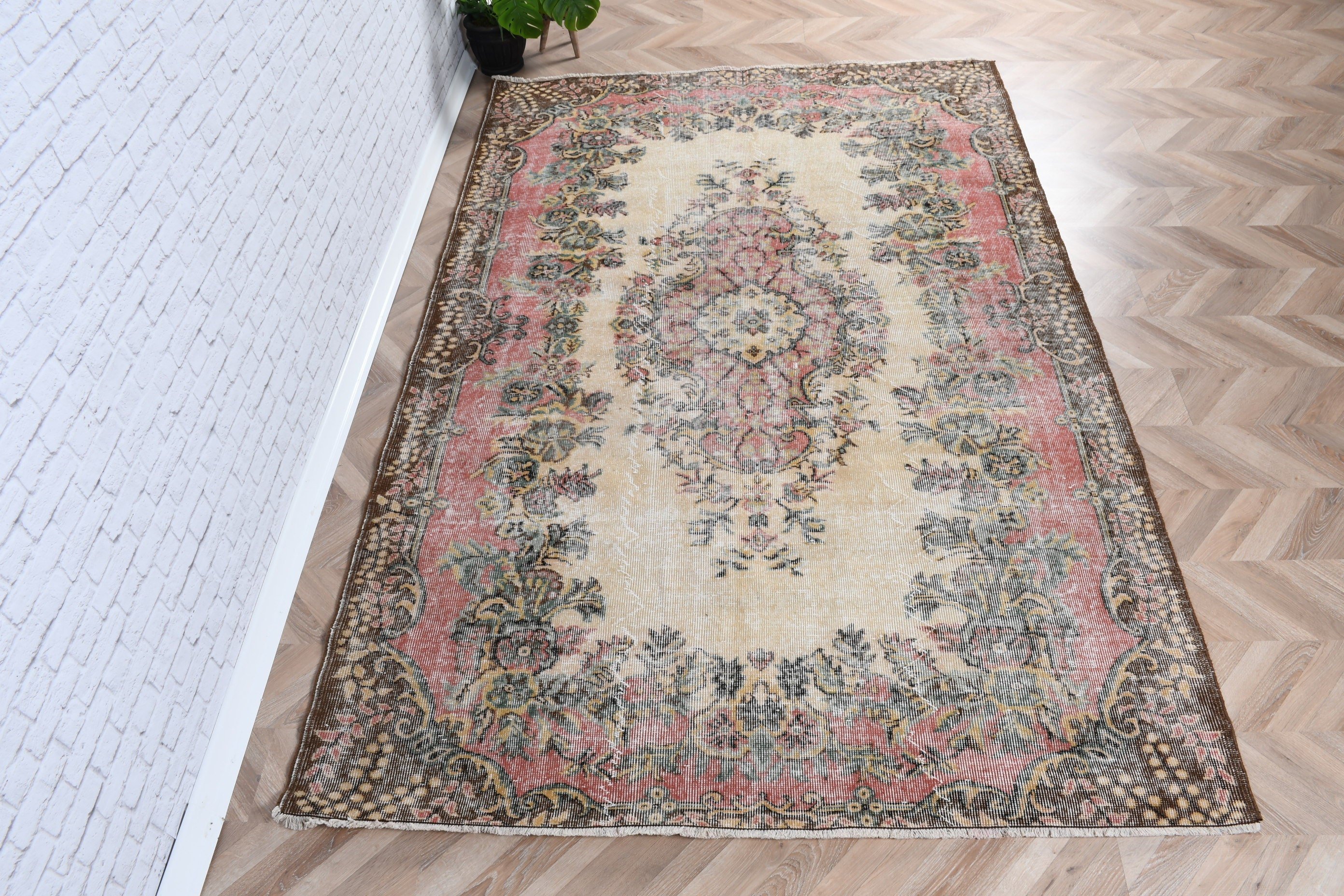 Modern Halı, Boho Halı, Bej Ev Dekorasyonu Halısı, Vintage Halılar, Türk Halısı, Yemek Odası Halısı, 5.7x8.7 ft Büyük Halı, Oturma Odası Halıları, Lüks Halılar