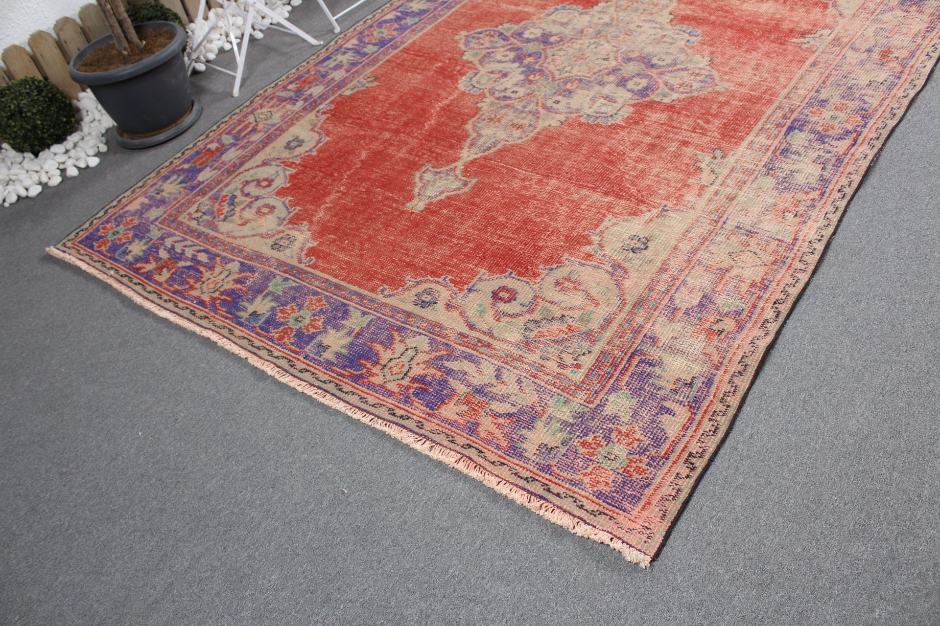 Bedroom Rug, Antique Rug, Outdoor Rug, Rugs for Salon, Red Floor Rug, Salon Rug, 6.5x9.8 ft Large Rug, Turkish Rug, Floor Rug, Vintage Rugs