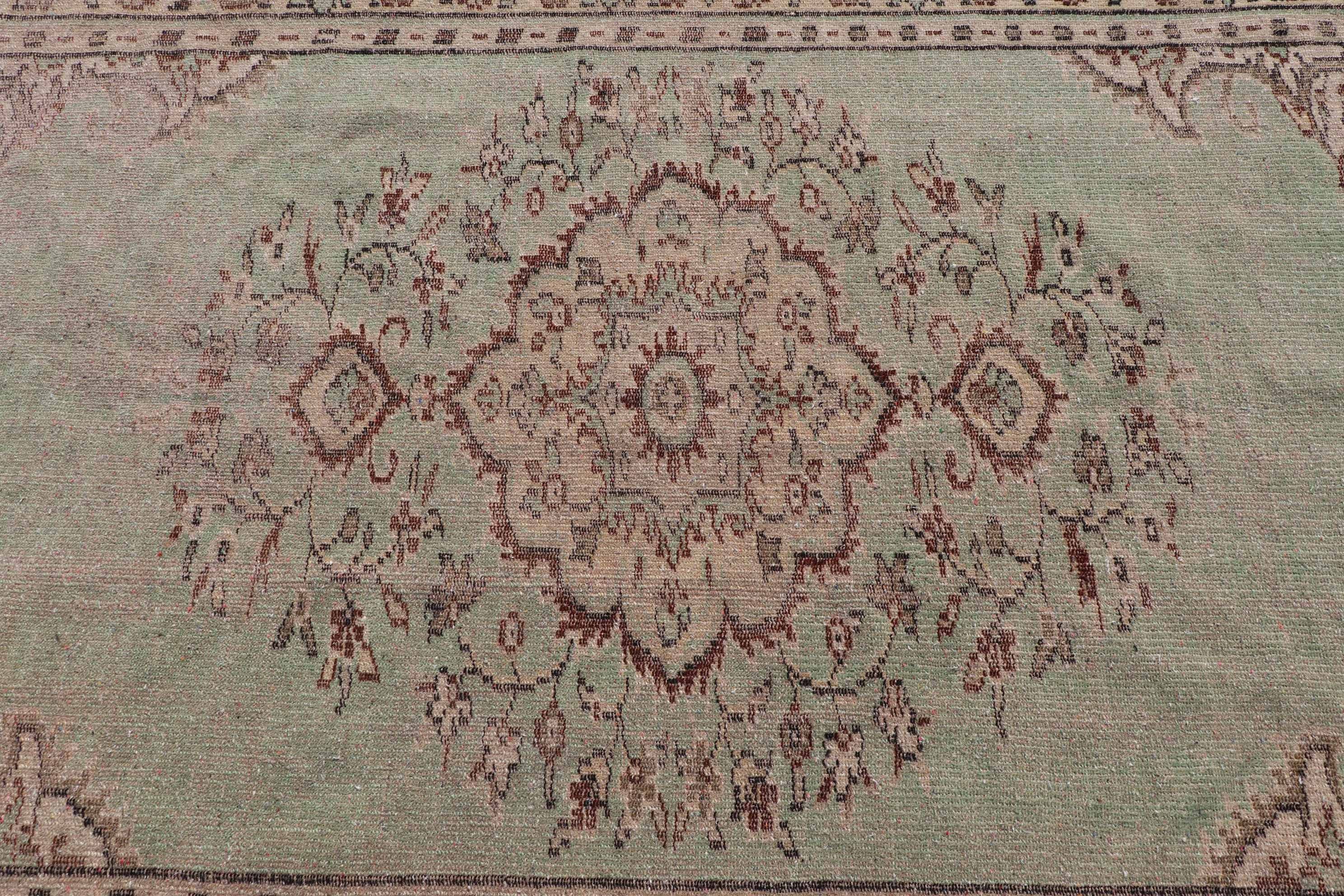 Turkish Rugs, Green Anatolian Rug, Cool Rug, Natural Rug, Kitchen Rug, Vintage Rug, 5.1x8.1 ft Large Rugs, Salon Rug, Living Room Rug