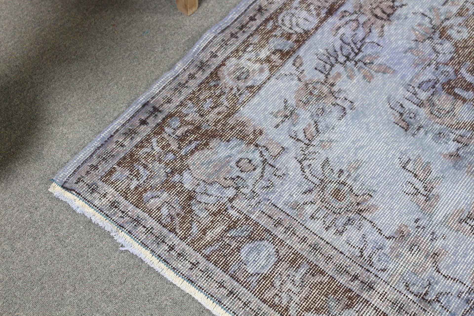 Turkish Rugs, Vintage Rug, 3.8x6.9 ft Area Rug, Retro Rug, Rugs for Indoor, Blue Oriental Rugs, Nursery Rugs, Kitchen Rugs, Wool Rugs