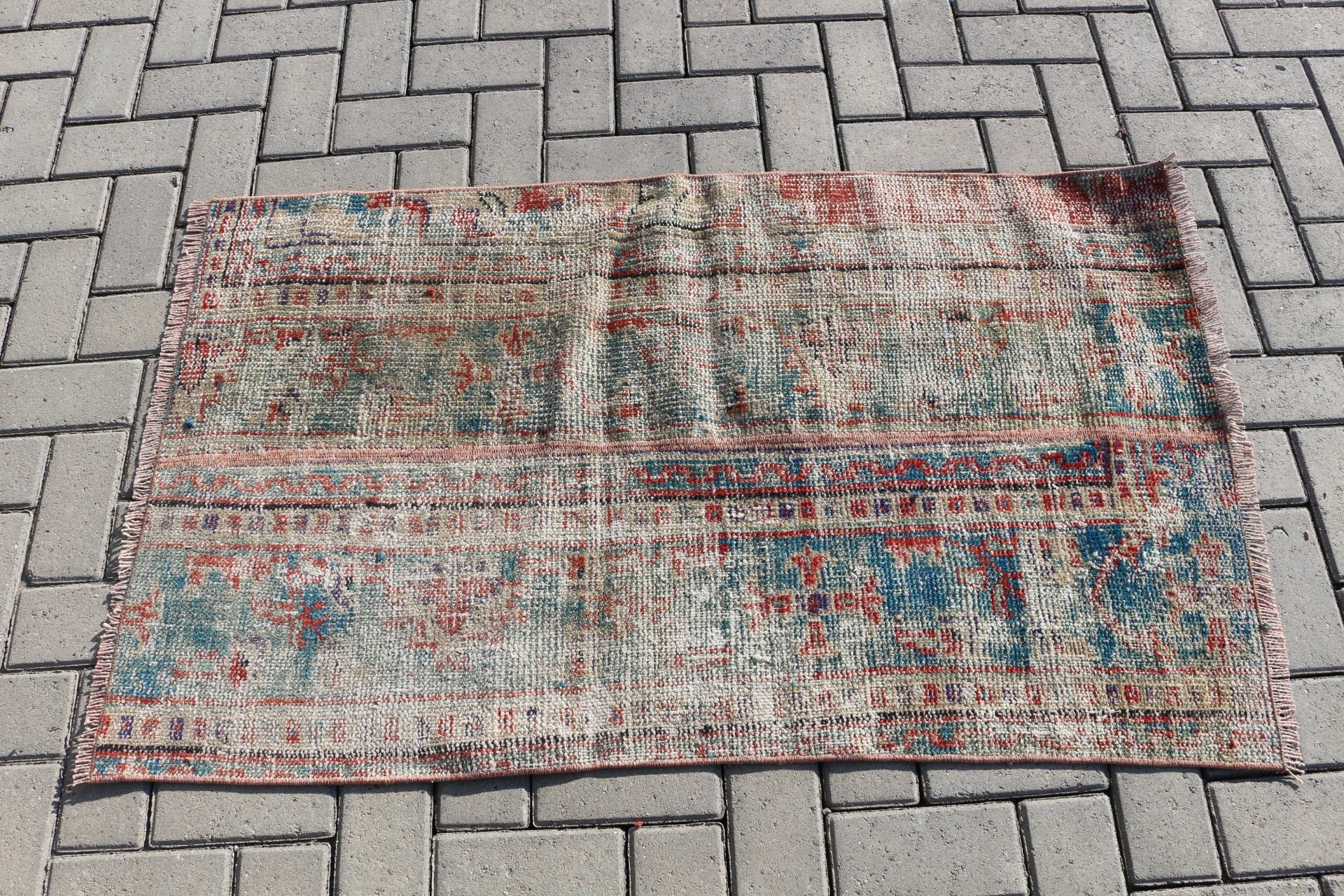 Blue Home Decor Rugs, Entry Rug, Vintage Rugs, 2.6x4.2 ft Small Rugs, Antique Rug, Turkish Rugs, Natural Rugs, Wall Hanging Rug, Floor Rugs