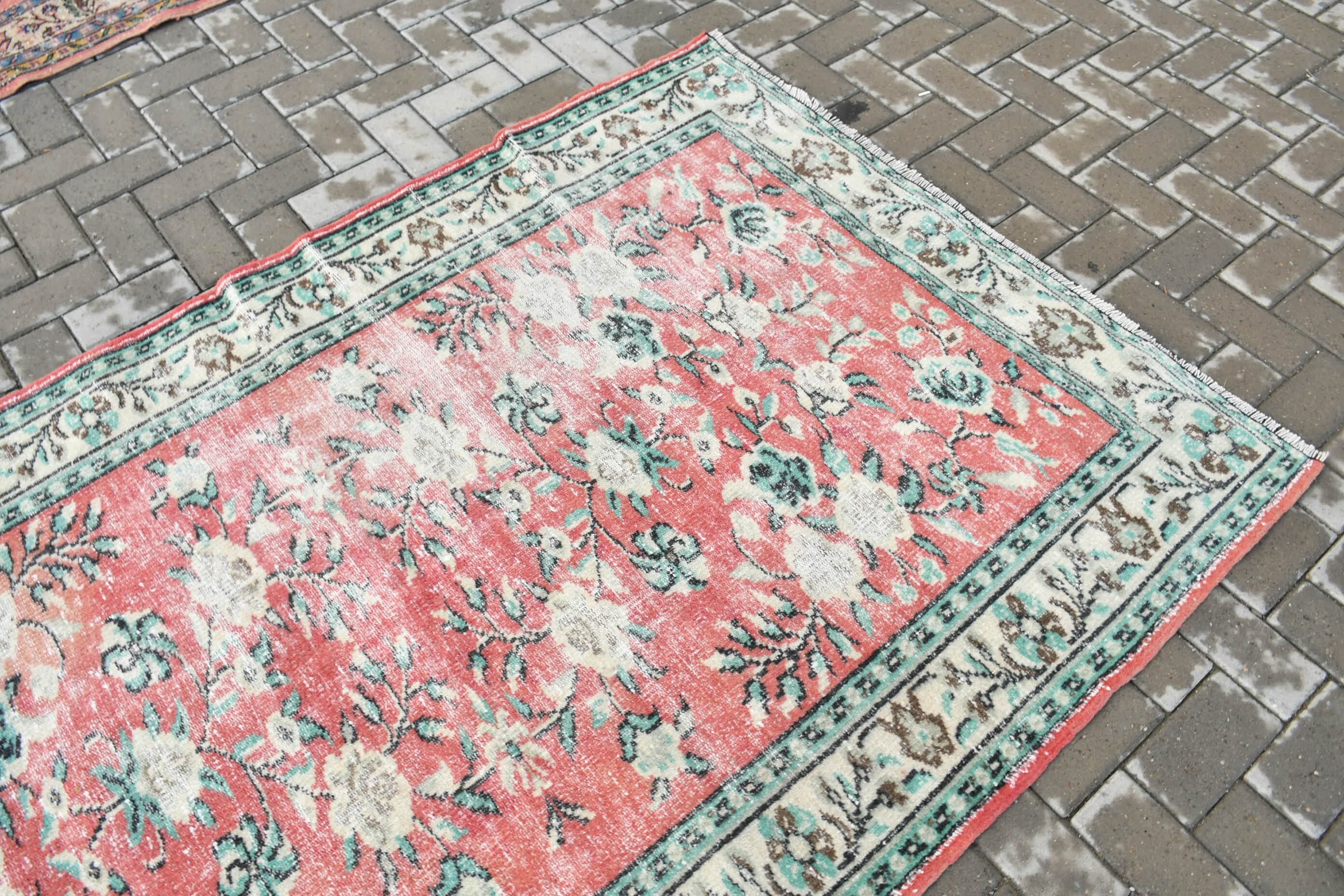 4.5x7.9 ft Area Rug, Antique Rug, Floor Rug, Home Decor Rugs, Turkish Rugs, Old Rugs, Vintage Rug, Rugs for Dining Room, Red Oriental Rug