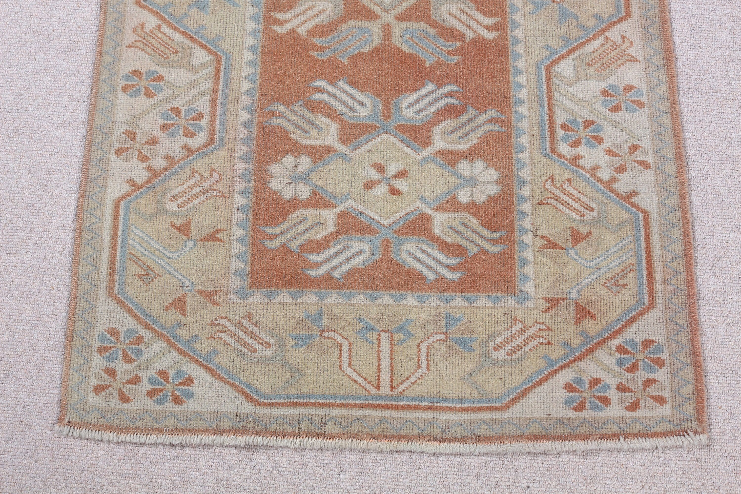 Yün Halı, Bej Fas Halısı, Vintage Halı, 2.6x4.1 ft Küçük Halı, Kapı Paspası Halısı, Türk Halısı, Anadolu Halıları, Yatak Odası Halıları, Araba Paspas Halısı