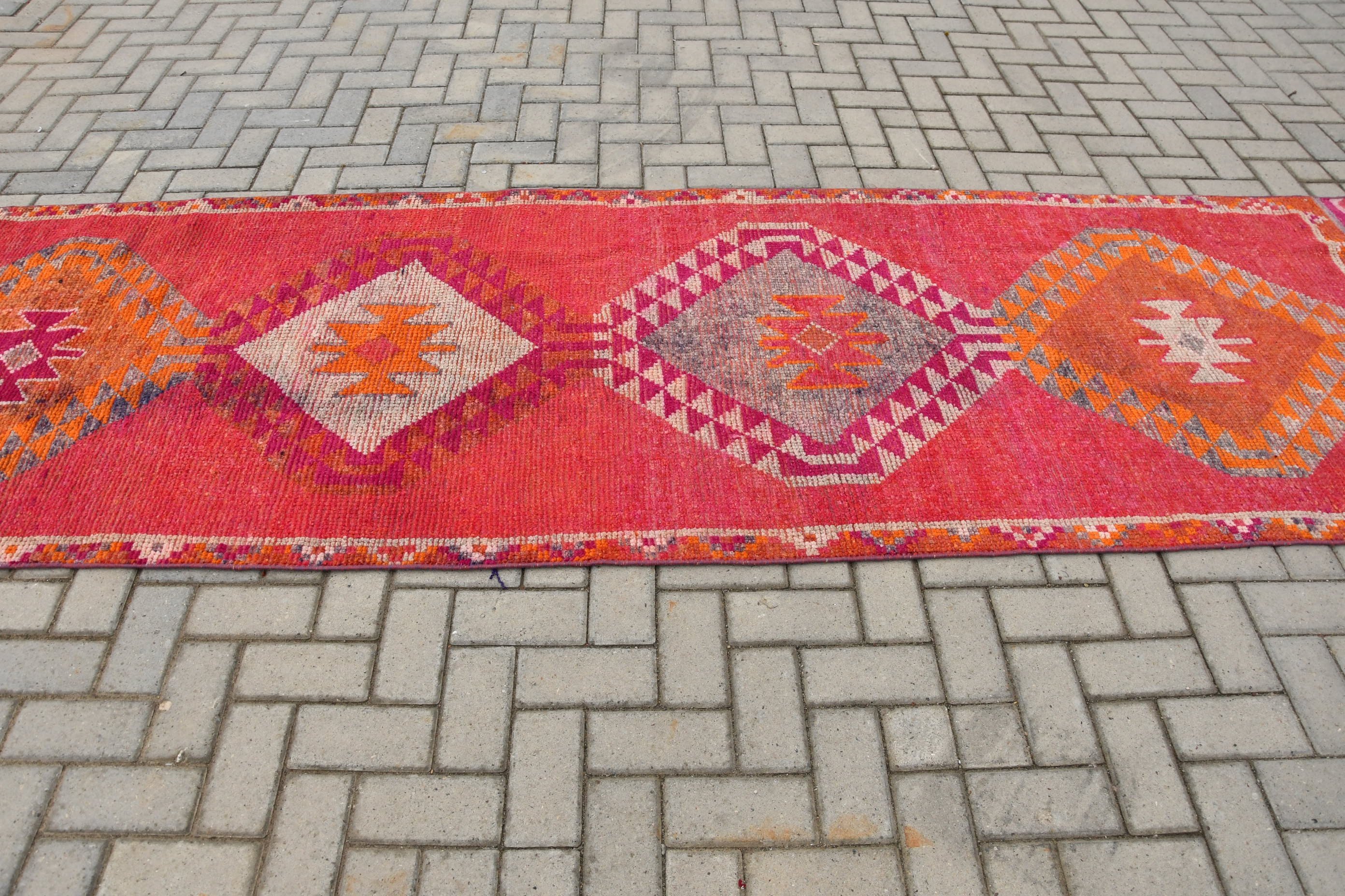 Pale Rug, Rugs for Hallway, Corridor Rug, Oushak Rugs, 3.5x11.5 ft Runner Rugs, Dorm Rug, Vintage Rug, Antique Rug, Stair Rug, Turkish Rug