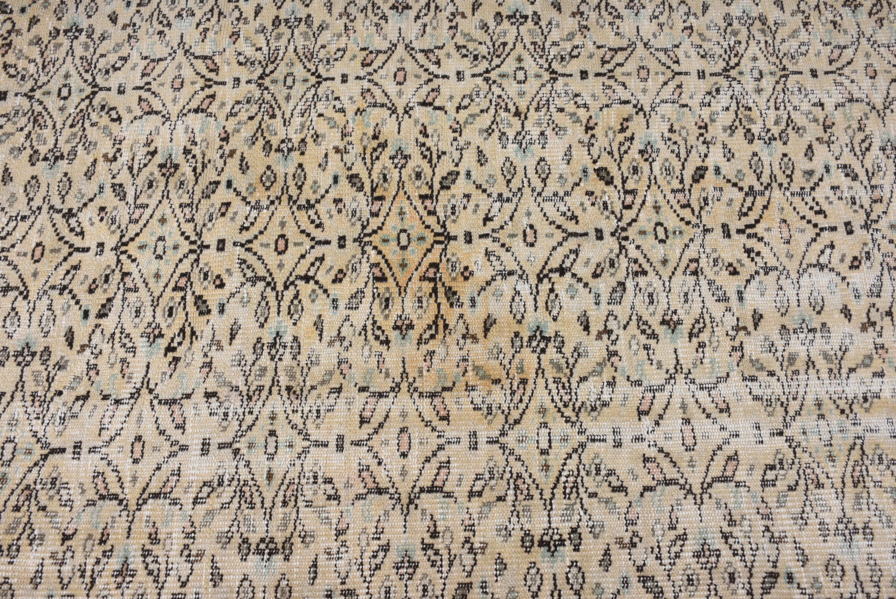 Oriental Rug, Beige Antique Rugs, Floor Rug, Vintage Decor Rug, Turkish Rugs, 3.6x6.9 ft Area Rugs, Rugs for Bedroom, Wool Rug, Vintage Rug