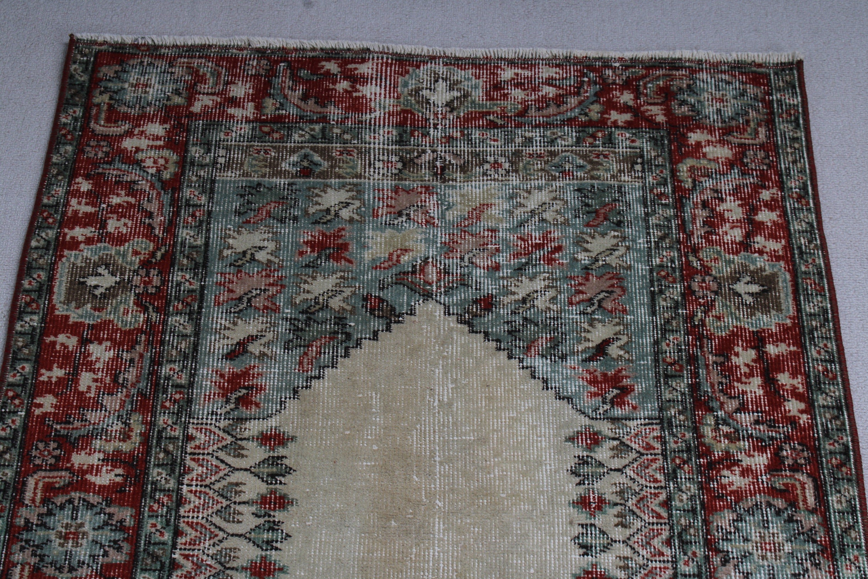 Uzun Yolluk Halıları, Ev Dekorasyonu Halıları, Kırmızı Düz ​​Dokuma Halı, 2.7x12.5 ft Runner Halısı, Yün Halısı, Vintage Runner Halıları, Türk Halıları, Vintage Halılar