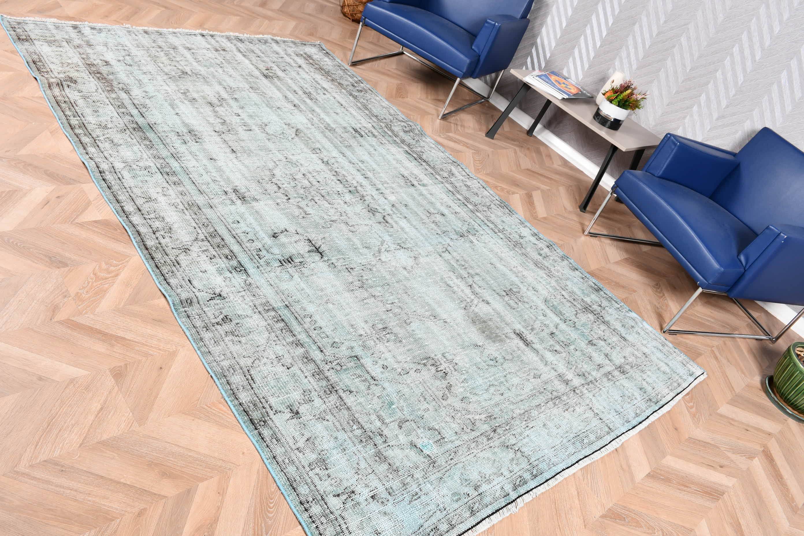 Green Wool Rug, 5.9x9.3 ft Large Rugs, Bedroom Rug, Home Decor Rugs, Vintage Rug, Floor Rug, Rugs for Bedroom, Turkish Rug, Salon Rug