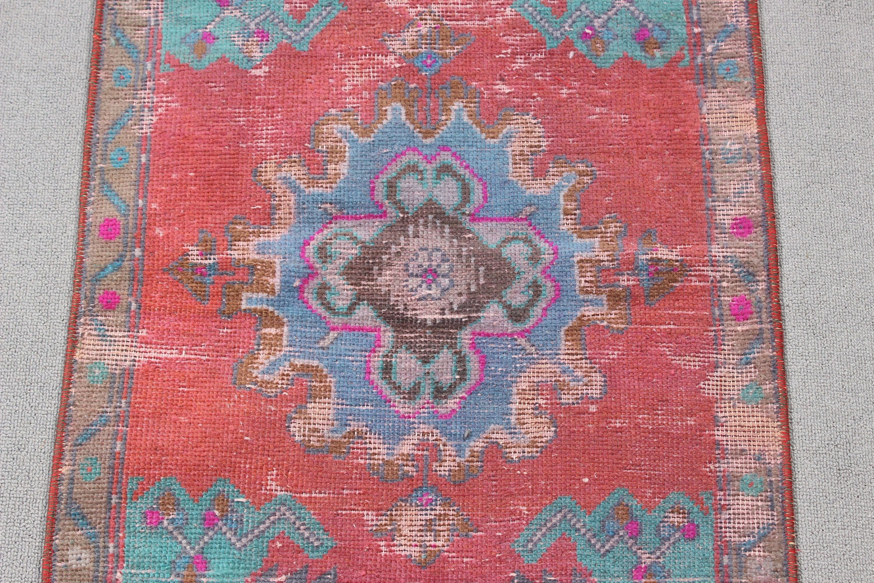 Kitchen Rugs, Red Cool Rug, Turkish Rug, Entry Rug, 1.7x3.3 ft Small Rugs, Neutral Rug, Vintage Rugs, Oushak Rugs, Rugs for Kitchen