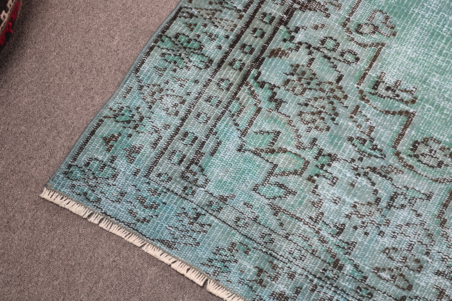 Green Cool Rugs, Vintage Rug, Living Room Rugs, Modern Rugs, Turkish Rugs, 4.5x9 ft Large Rugs, Rugs for Bedroom, Moroccan Rugs, Salon Rug