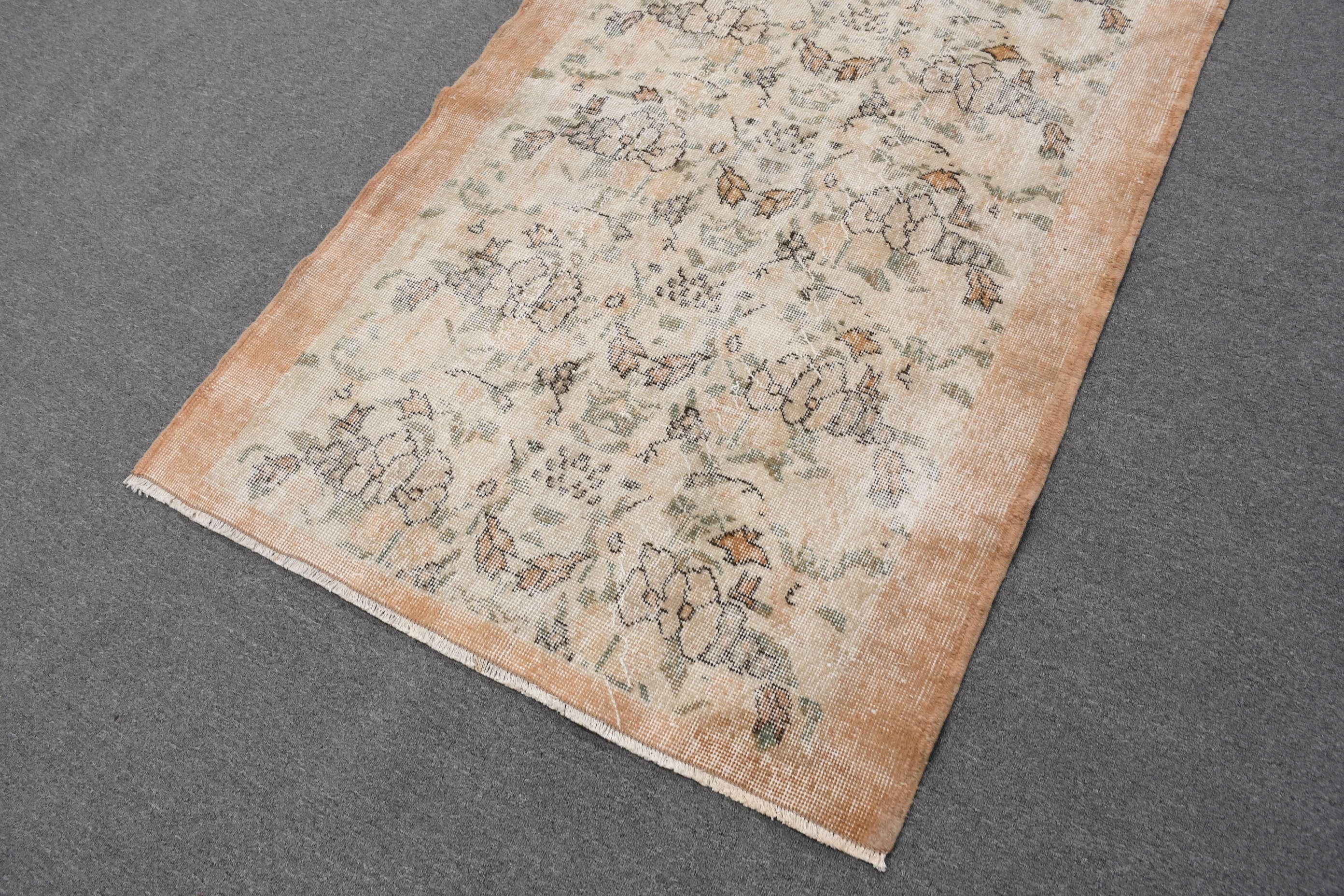 Oushak Rug, Beige  3.6x6.3 ft Accent Rug, Rugs for Nursery, Vintage Rugs, Entry Rug, Bedroom Rug, Kitchen Rugs, Turkish Rug