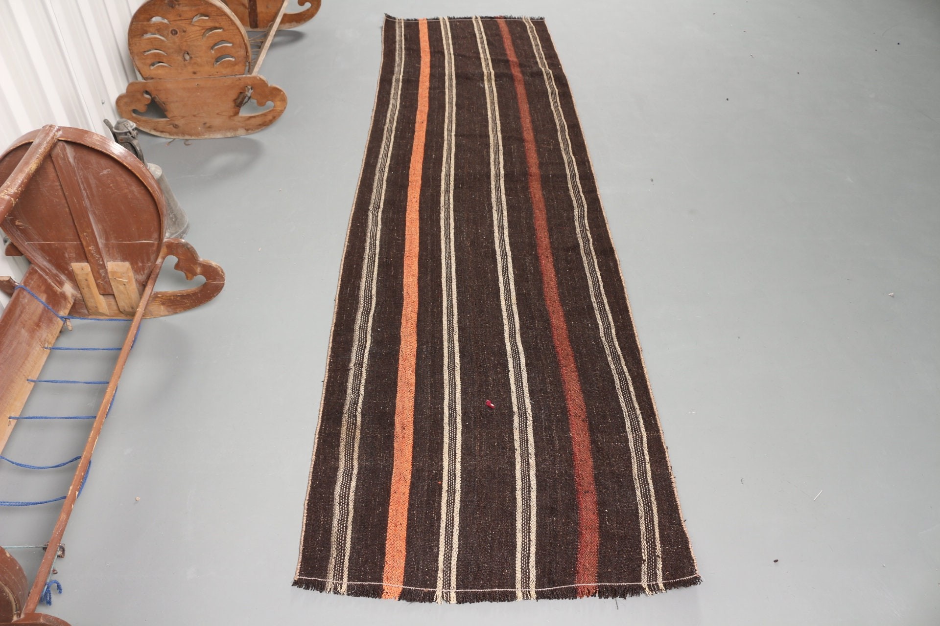 Kilim, Oriental Rug, Corridor Rug, Vintage Rugs, Turkish Rug, 2.4x8.8 ft Runner Rug, Antique Rugs, Stair Rugs, Black Oushak Rug, Turkey Rug