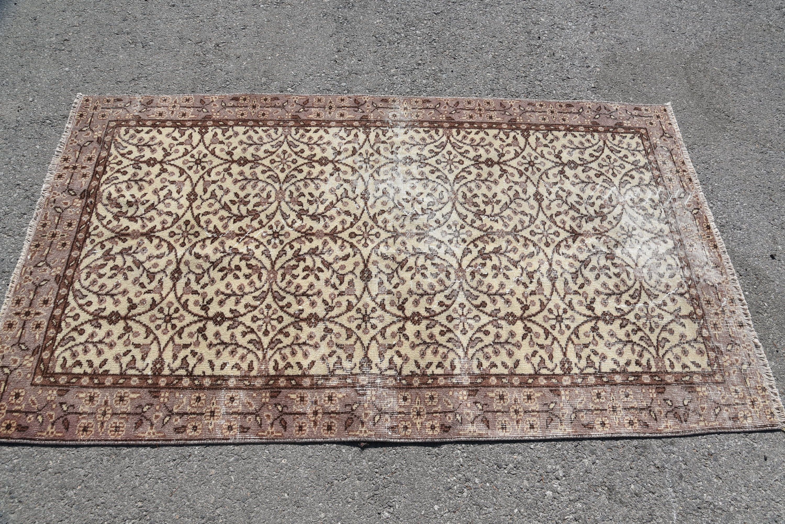 3.6x6.3 ft Accent Halı, Vintage Halı, Vintage Accent Halı Halıları, Oryantal Halılar, Yatak Odası Halısı, Mutfak Halıları, Türk Halısı, Yatak Odası Halıları