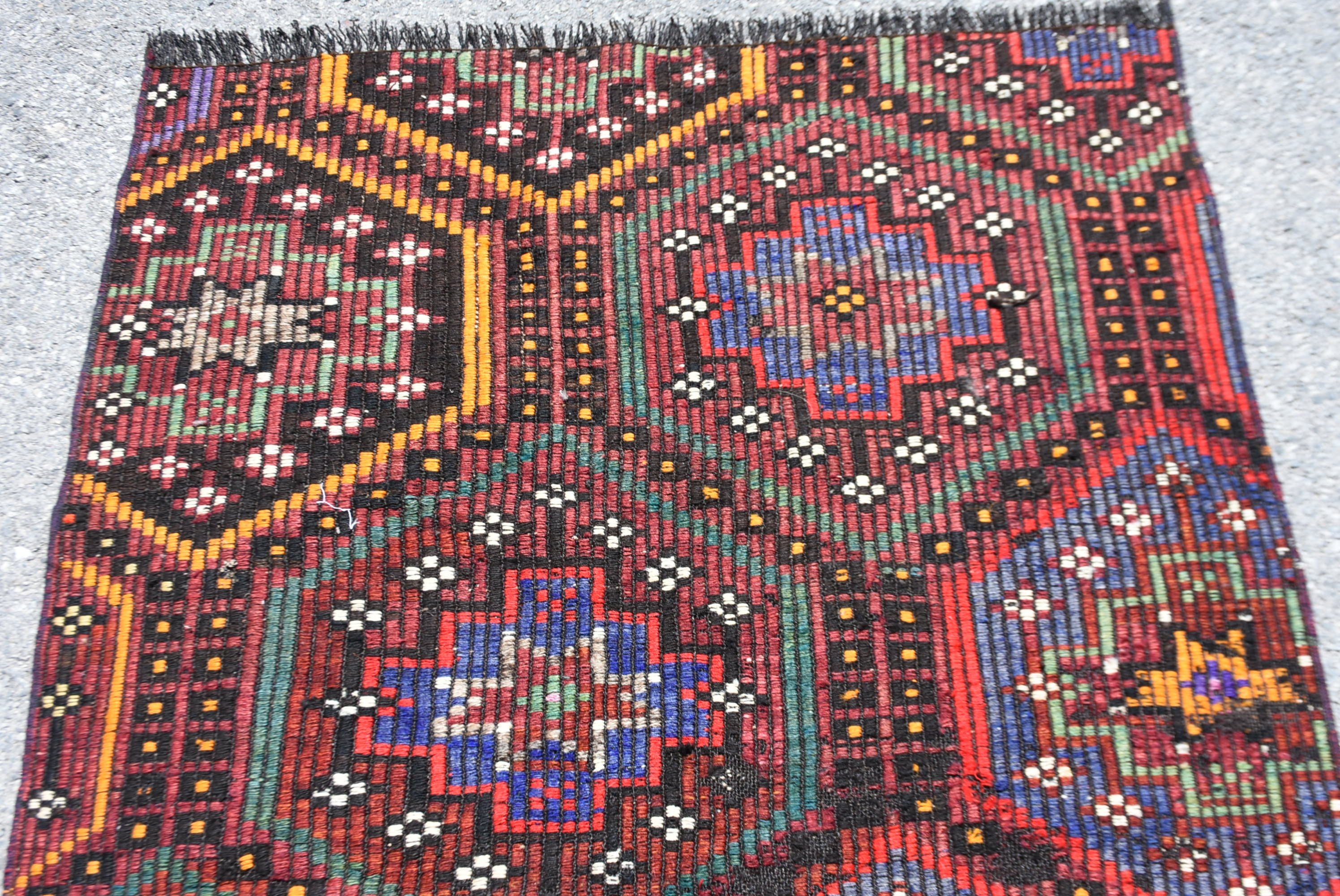 Kilim, Mutfak Halıları, 3x5.1 ft Accent Halı, Yatak Odası Halıları, Türk Halısı, Kırmızı Ev Dekor Halıları, Ev Dekor Halısı, Çocuk Halıları, Vintage Halılar