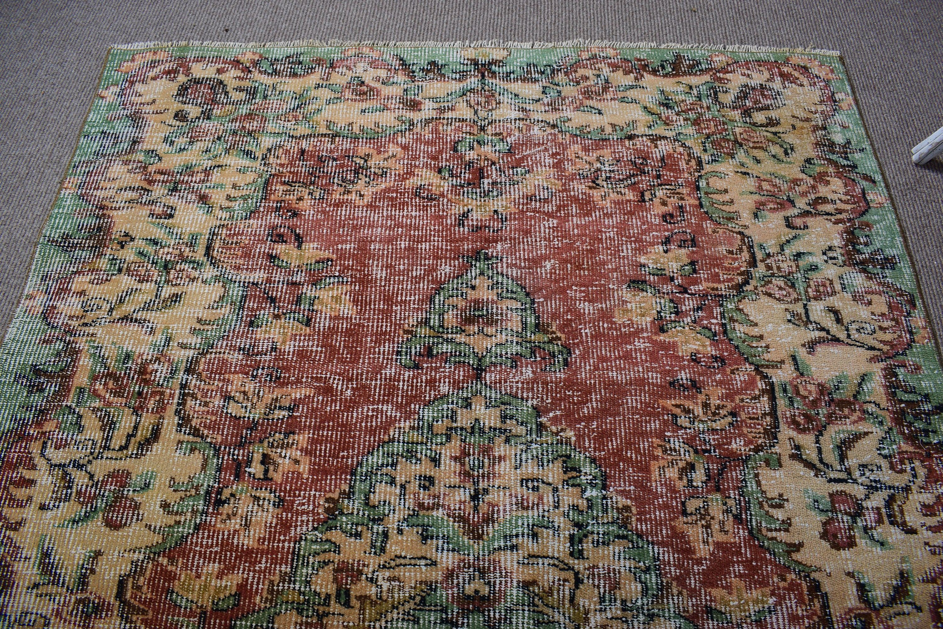 Yemek Odası Halıları, 5,3x8,9 ft Büyük Halılar, Büyük Boho Halıları, Vintage Halılar, Türk Halıları, Oryantal Halılar, Kahverengi Açıklama Halıları, Boho Halı