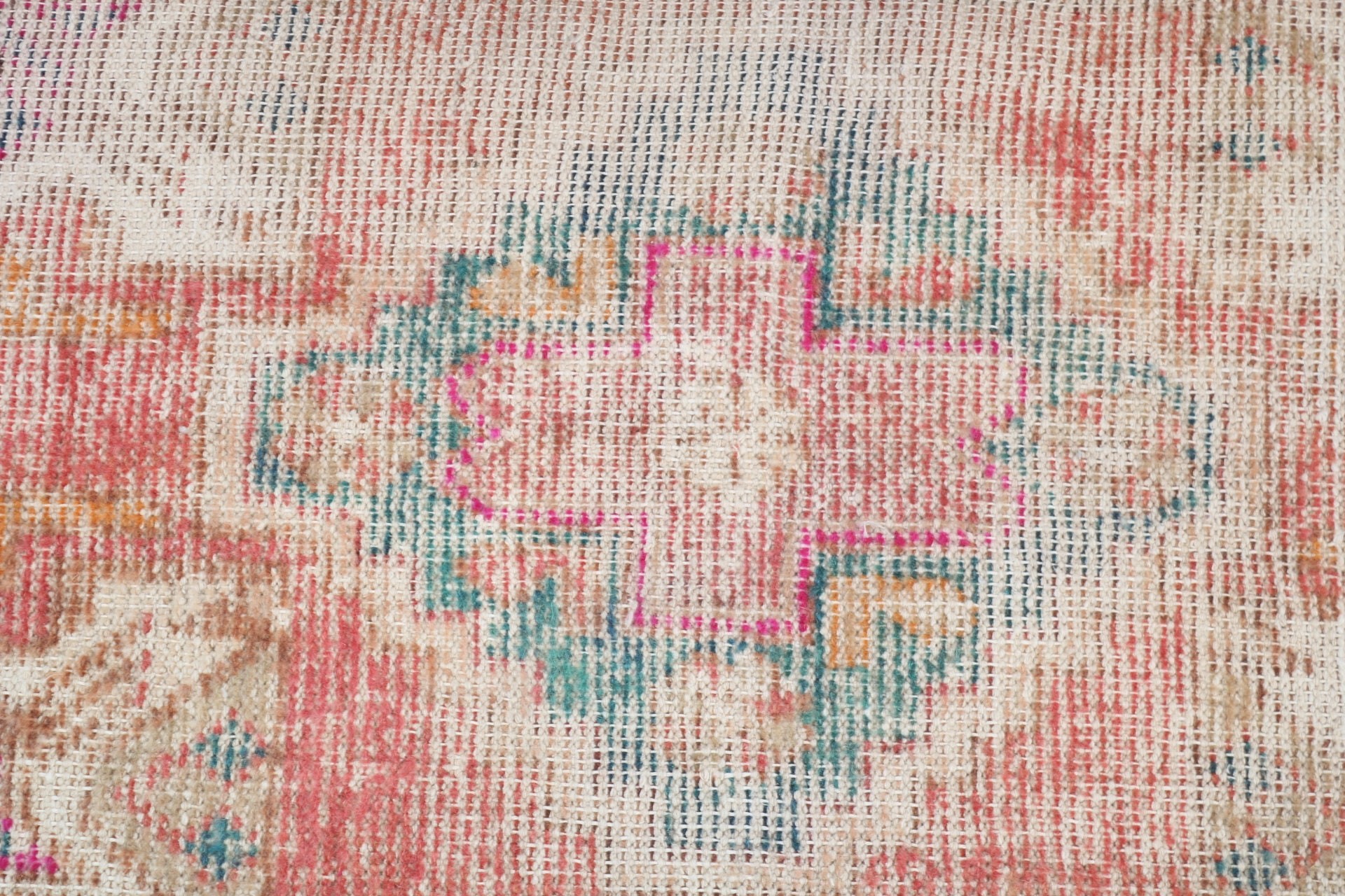 Entry Rugs, Organic Rugs, 1.3x2.8 ft Small Rugs, Vintage Rug, Pink Anatolian Rug, Turkish Rug, Moroccan Rugs, Car Mat Rug