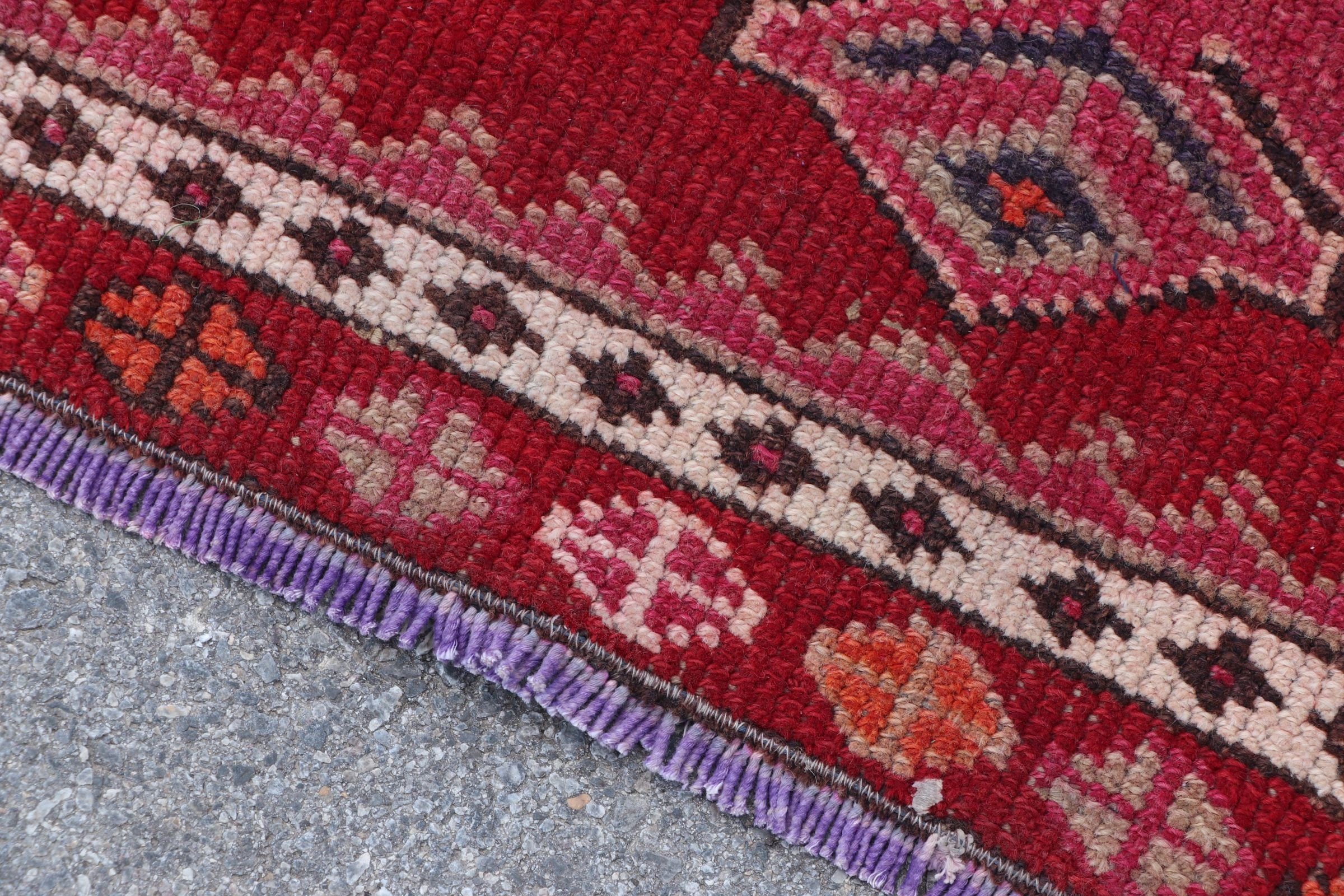 Corridor Rug, Hallway Rugs, Antique Rug, Red Floor Rugs, Turkish Rugs, Bedroom Rugs, 2.7x11.6 ft Runner Rug, Vintage Rugs, Hand Woven Rugs