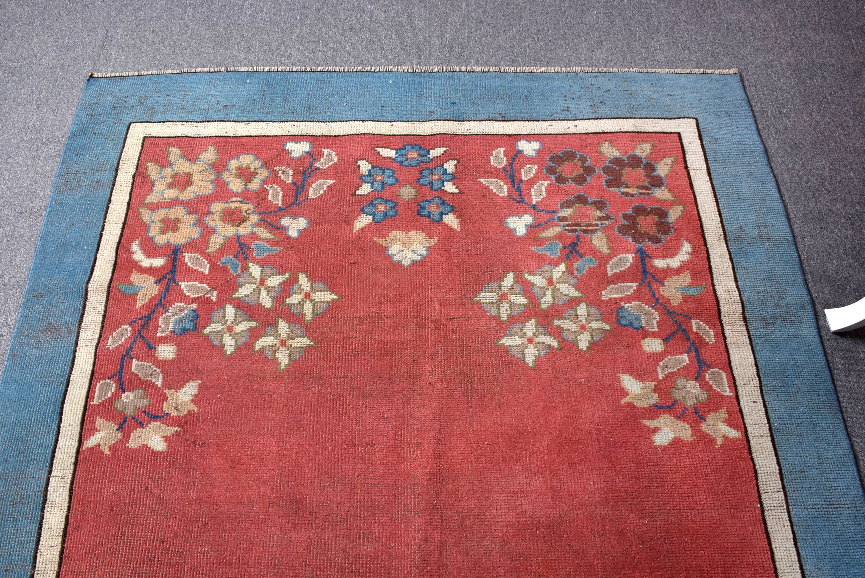 Bedroom Rugs, Aesthetic Rugs, Floor Rugs, Turkish Rugs, Antique Rug, Red Luxury Rug, 5.1x7.5 ft Area Rugs, Vintage Rug, Flatweave Rugs