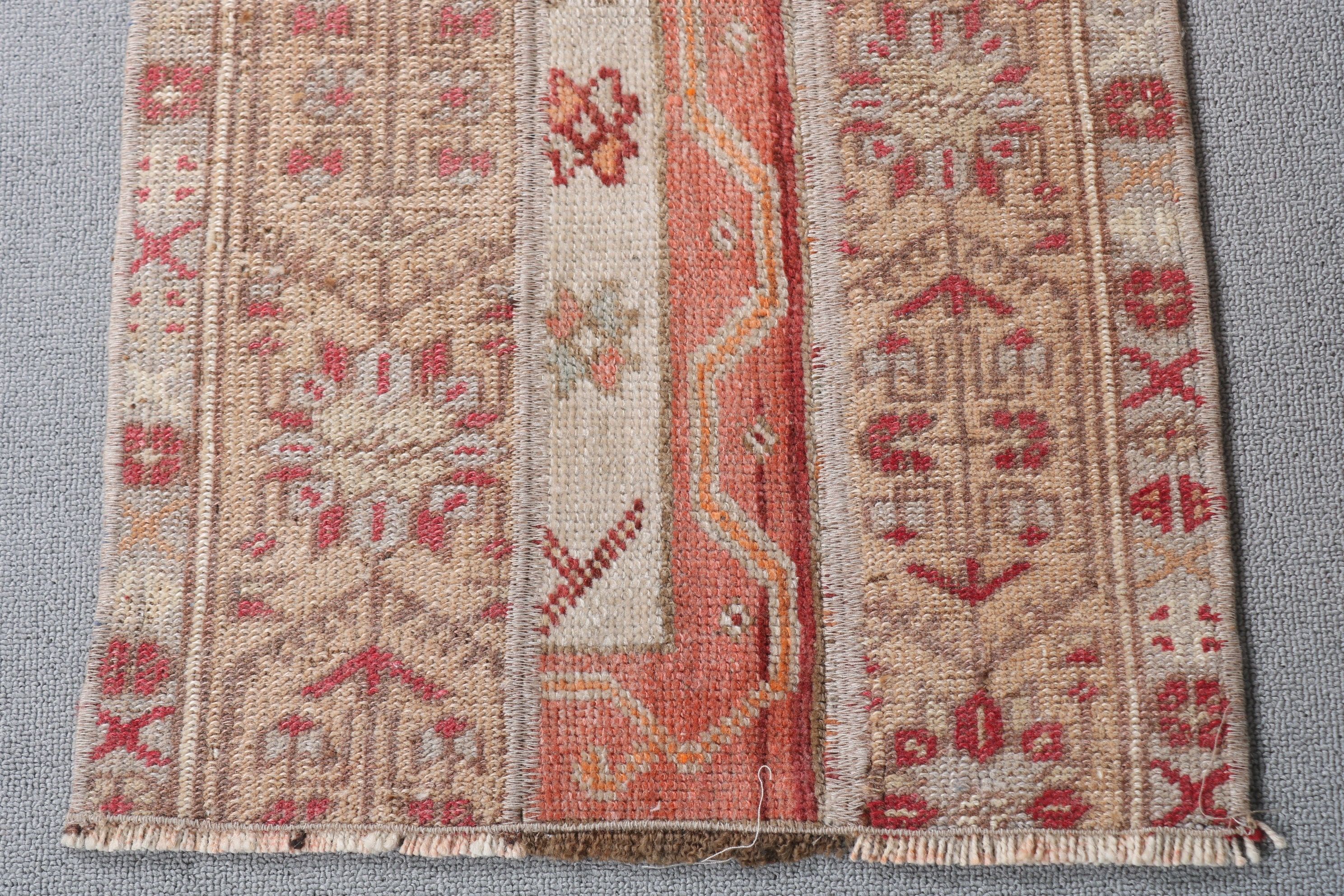 Vintage Rugs, 1.5x3 ft Small Rug, Nursery Rugs, Anatolian Rug, Oushak Rug, Car Mat Rugs, Pink Oushak Rug, Turkish Rugs, Rugs for Bedroom