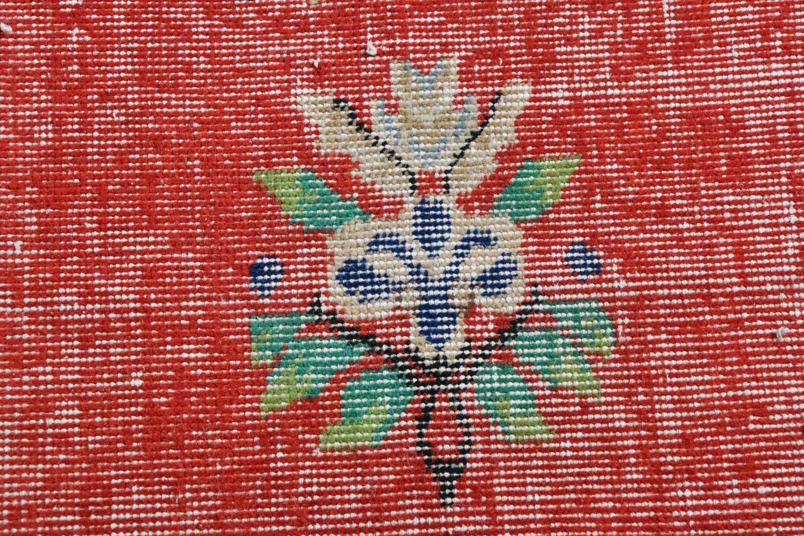 Living Room Rug, Red Anatolian Rug, Designer Rug, Kitchen Rug, Bedroom Rugs, 6.1x9.6 ft Large Rugs, Turkish Rug, Vintage Rugs