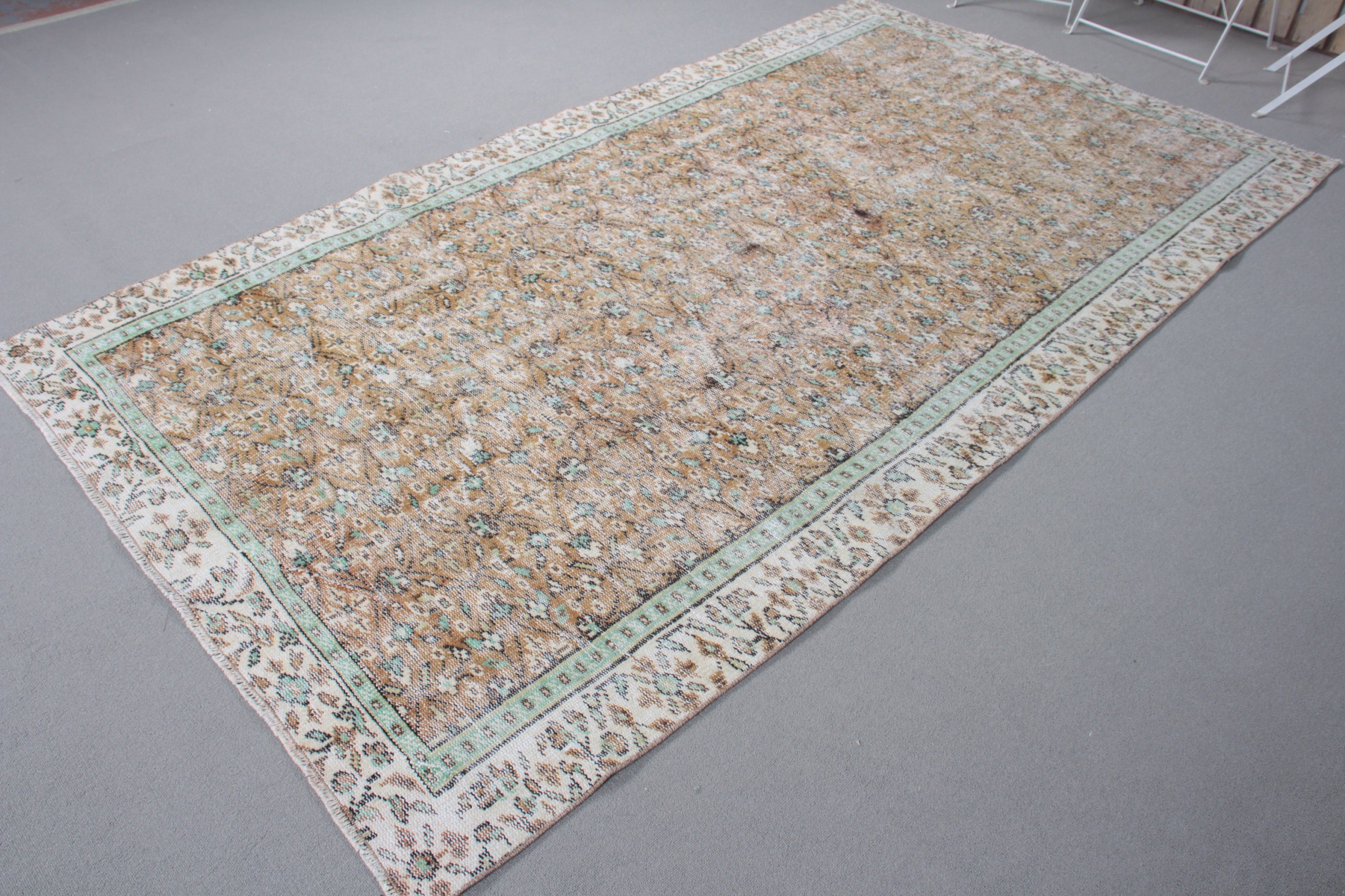 Beige Floor Rug, 4.8x8.7 ft Large Rugs, Bedroom Rugs, Statement Rug, Large Boho Rug, Geometric Rugs, Turkish Rug, Vintage Rug, Tribal Rug