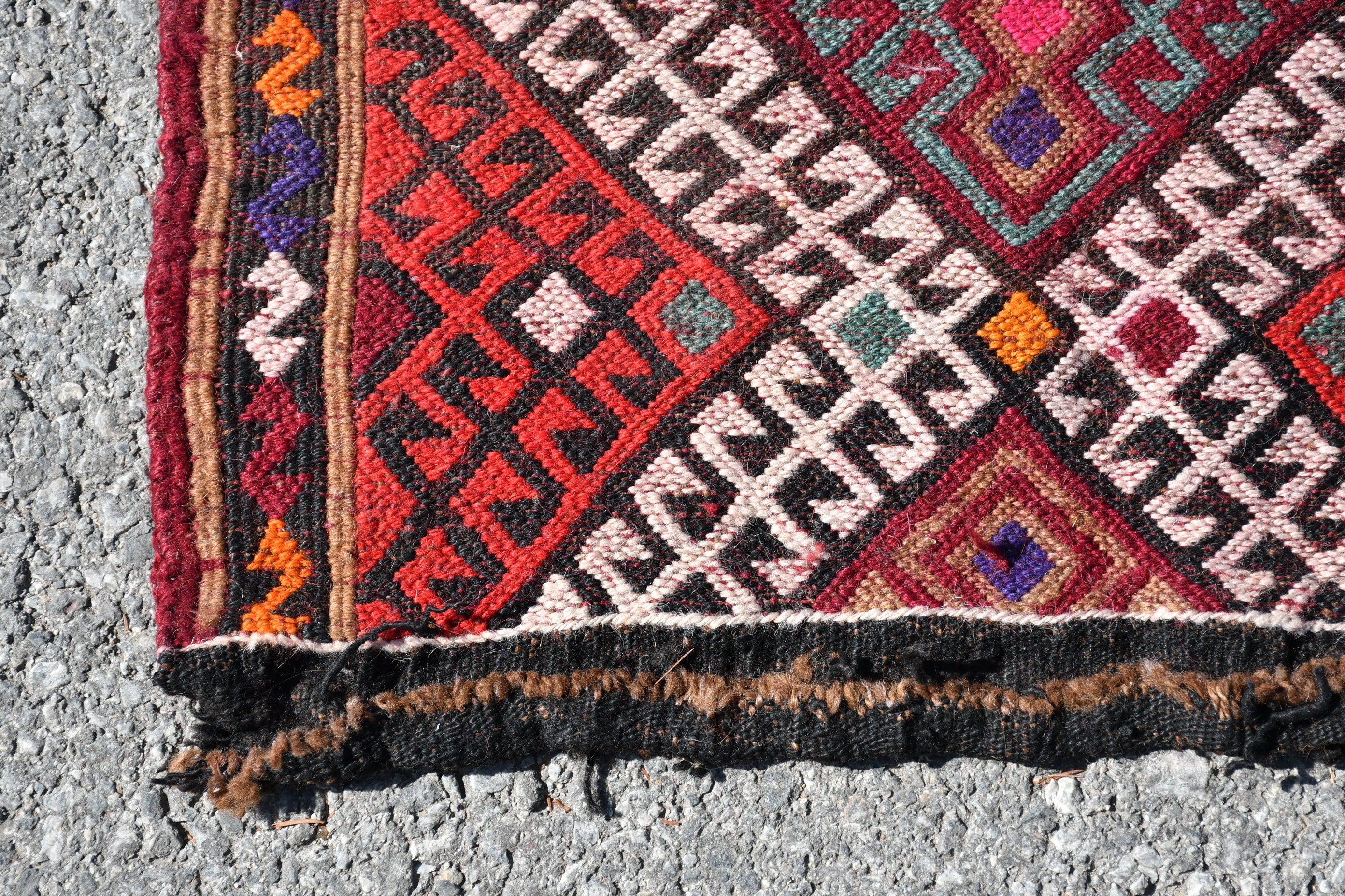 Yatak odası Kilim, Giriş Kilim, Antik Kilim, Türk Kilim, Paspas Kilim, Kırmızı Renkli Kilim, 48x67 cm Küçük Kilim, Duvar Kilim