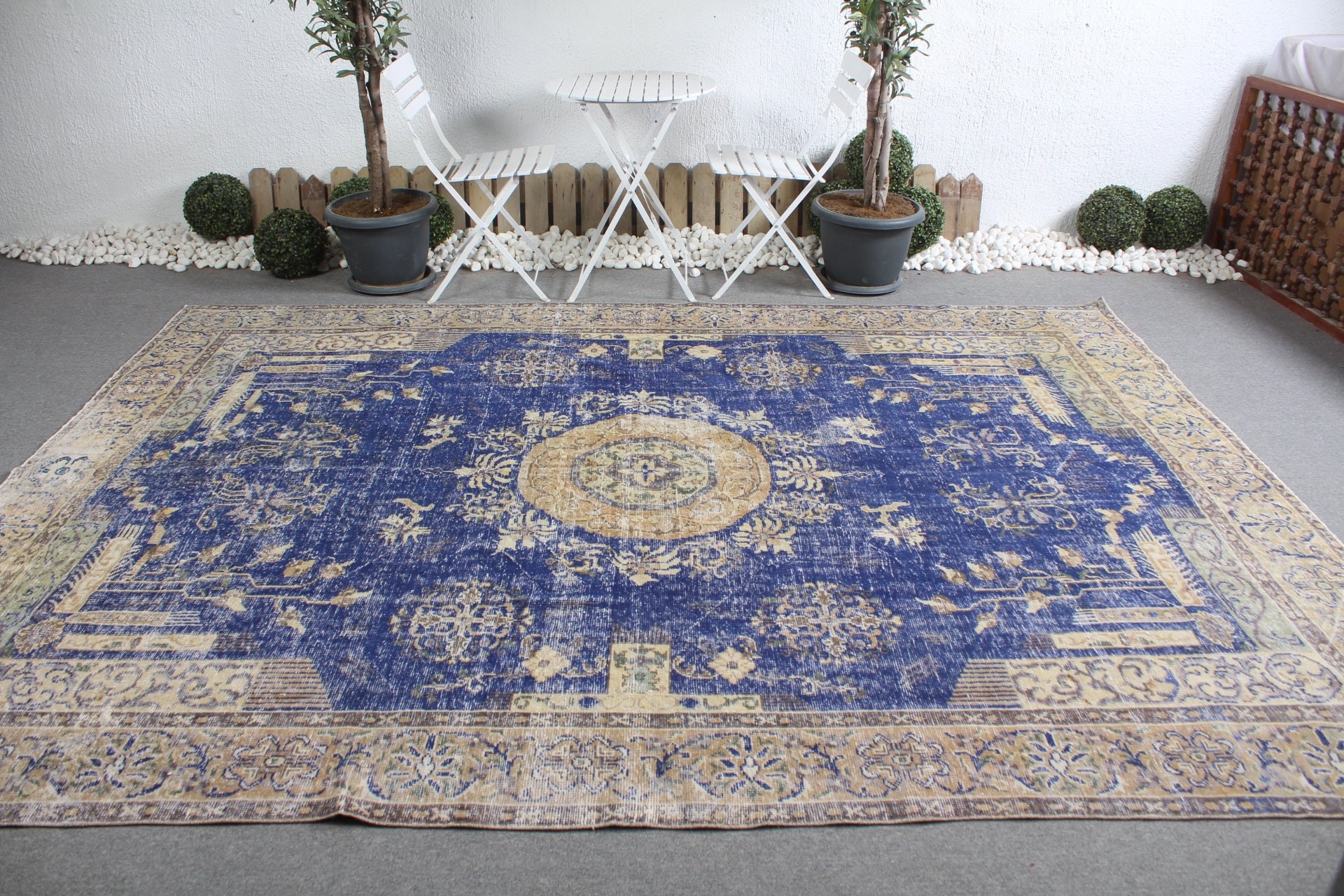 Blue Moroccan Rug, Salon Rug, Oriental Rug, Aztec Rug, Turkish Rug, 8.1x10.9 ft Oversize Rugs, Living Room Rugs, Vintage Rugs, Antique Rug