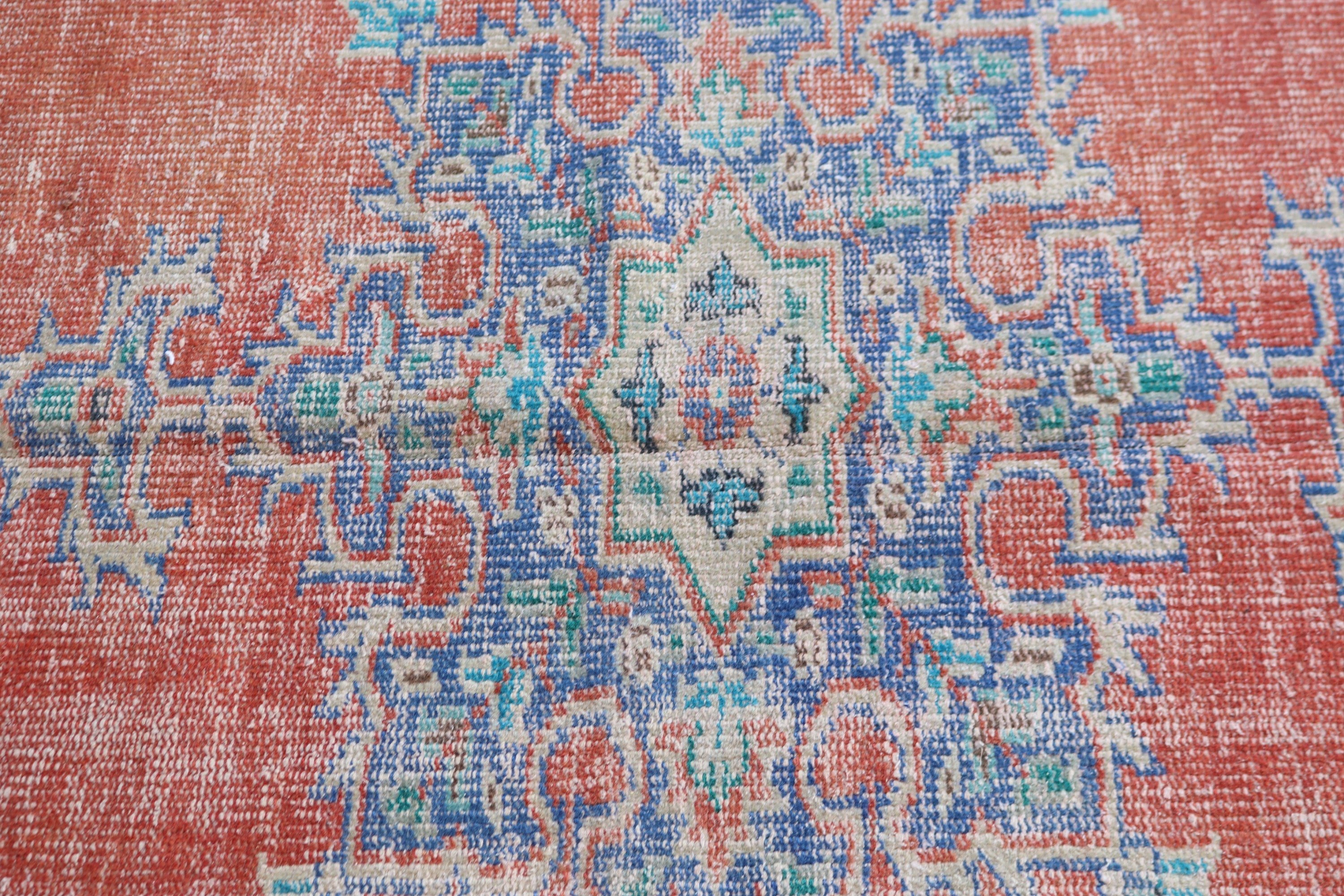 Türk Halıları, Salon Halıları, Vintage Halılar, Ev Dekorasyonu Halıları, Kırmızı Oryantal Halılar, 5.5x8.8 ft Büyük Halı, Büyük Oushak Halısı, El Dokuma Halılar