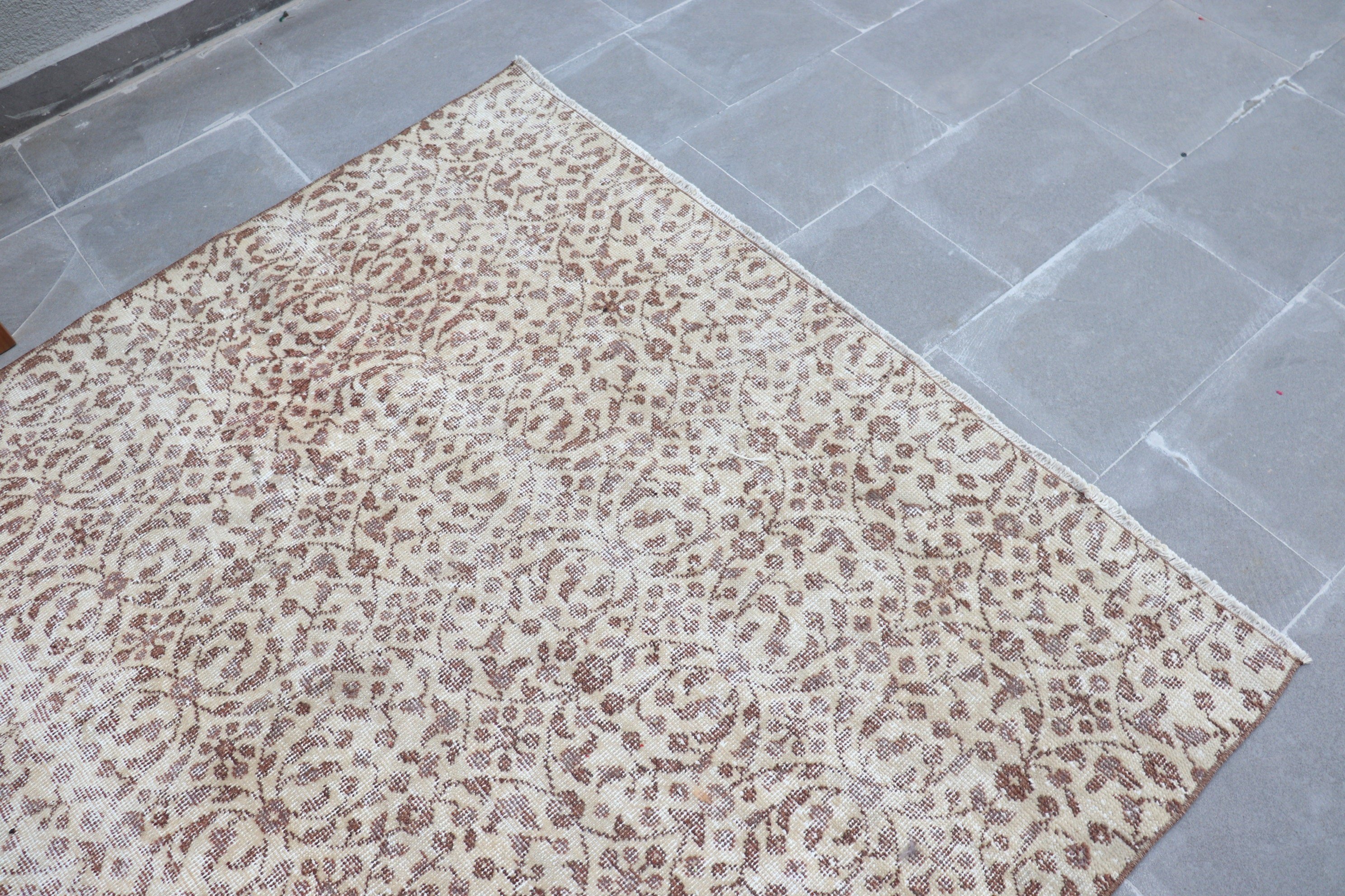 Living Room Rug, Rugs for Dining Room, Vintage Rug, Beige Bedroom Rugs, Antique Rugs, 5.2x8.6 ft Large Rug, Floor Rugs, Turkish Rugs