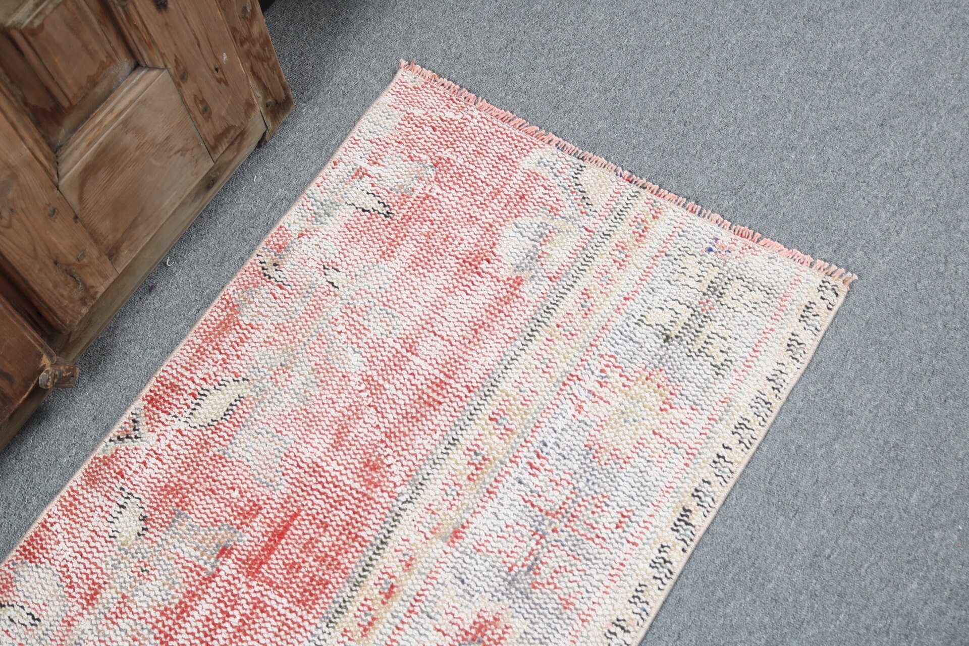 Small Area Rug, Small Boho Rugs, 2x3.5 ft Small Rugs, Red Statement Rug, Vintage Rug, Turkish Rug, Office Rugs, Luxury Rug