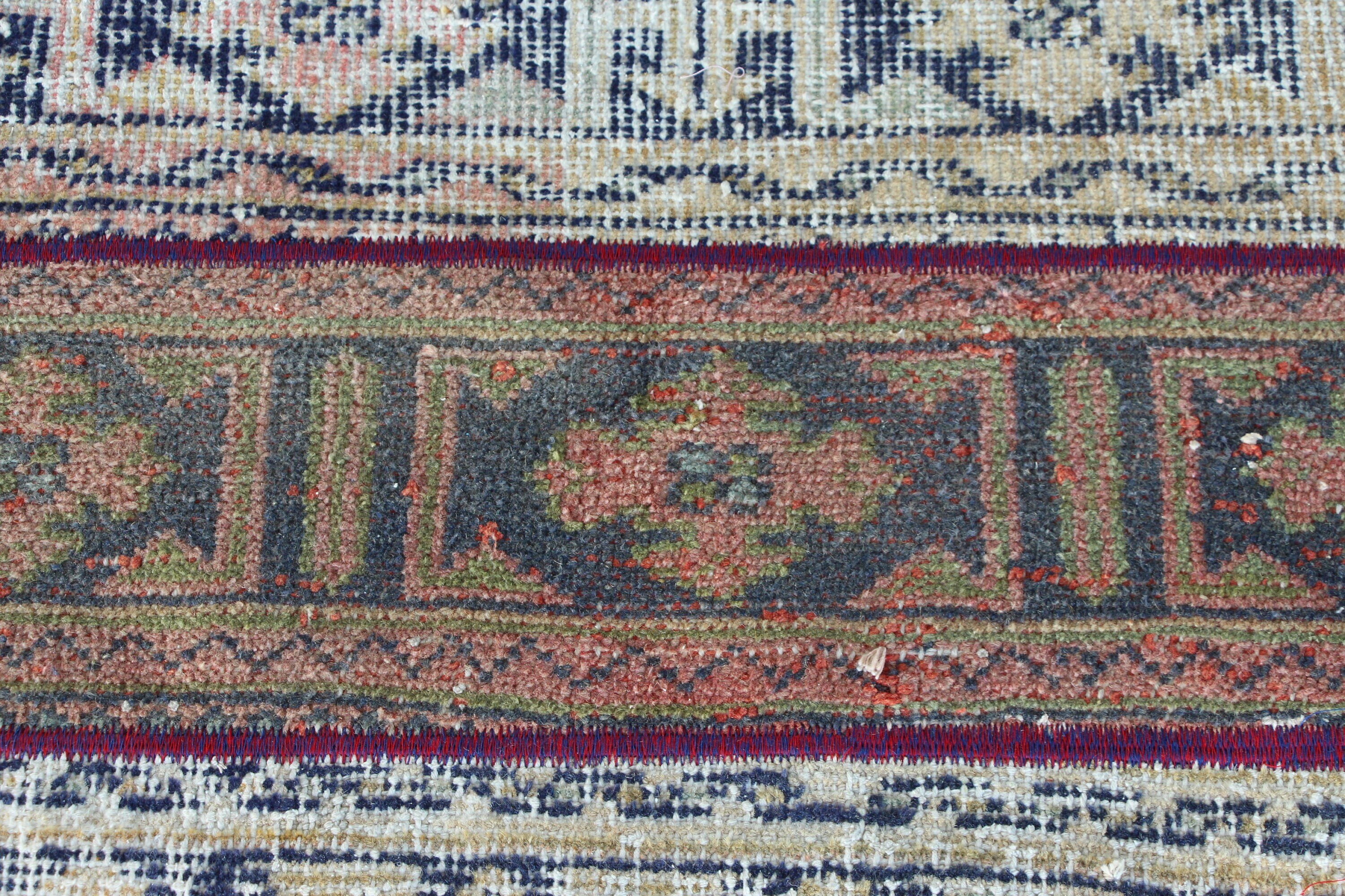 Vintage Rug, Turkish Rugs, Car Mat Rug, 2x2.5 ft Small Rugs, Nursery Rug, Moroccan Rug, Oushak Rug, Rugs for Car Mat, Blue Floor Rug