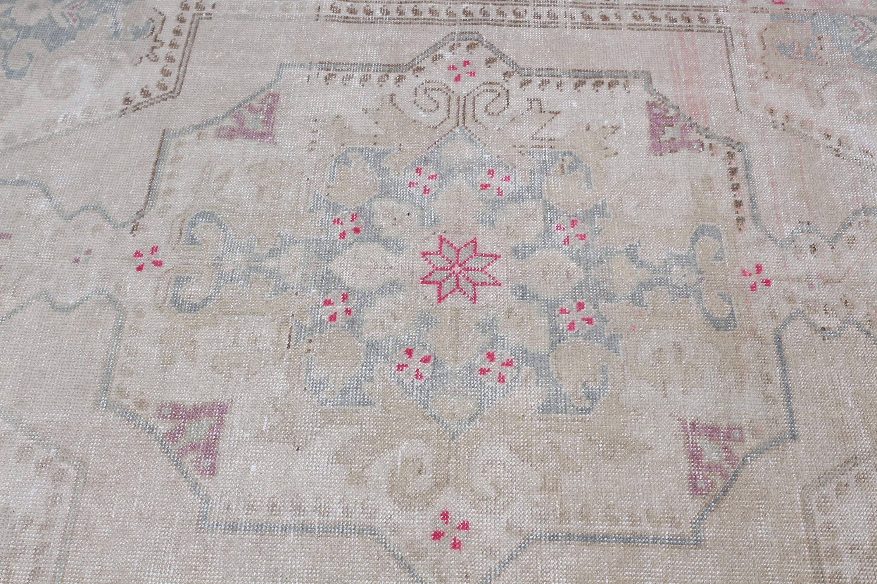 Dining Room Rugs, Turkish Rug, Vintage Rugs, Oriental Rugs, Old Rugs, Beige Bedroom Rug, Nursery Rug, 4.3x7.4 ft Area Rug