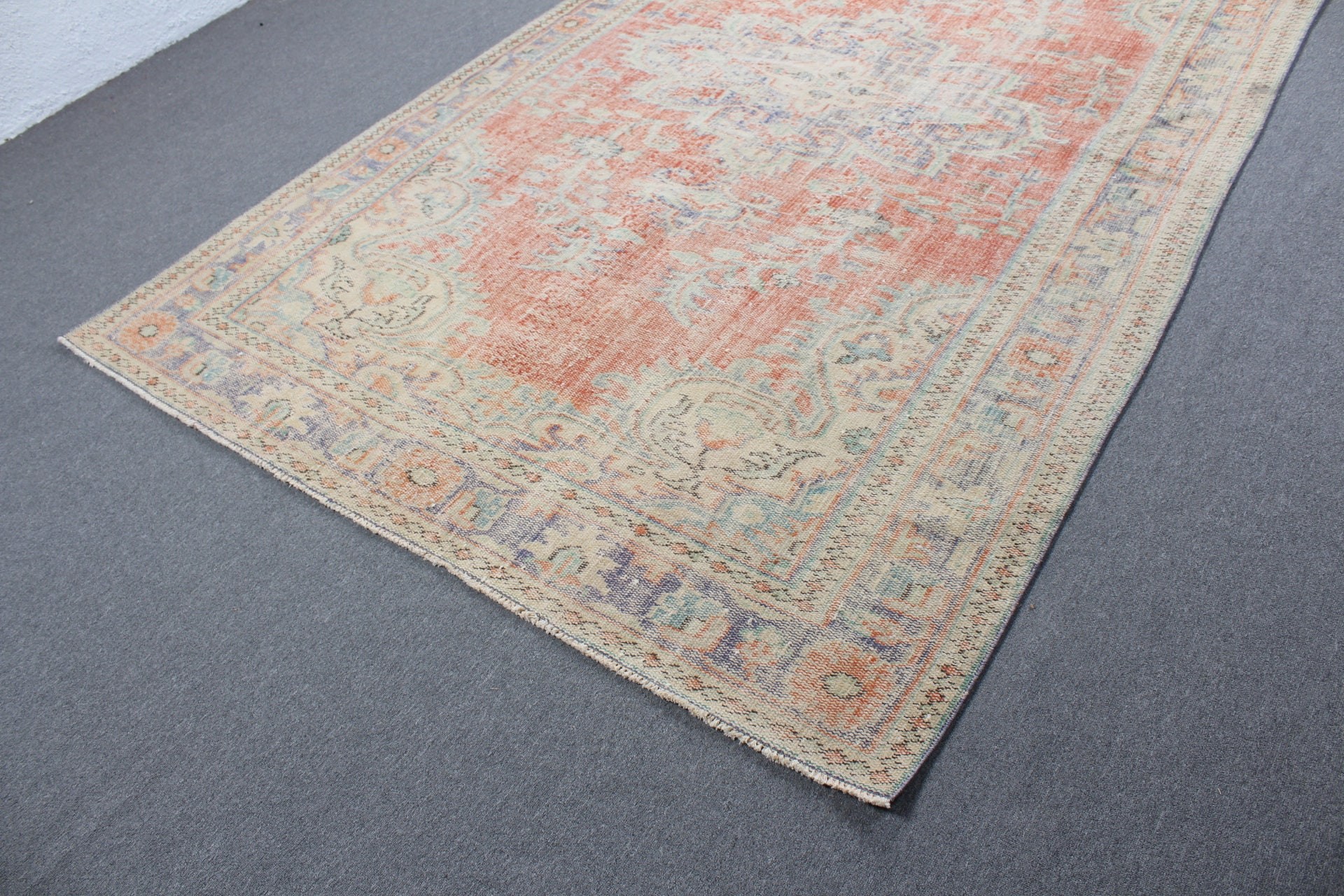 Anatolian Rugs, Orange Oushak Rugs, Salon Rug, 6x10 ft Large Rugs, Boho Rugs, Turkish Rug, Dining Room Rug, Vintage Rug, Moroccan Rug