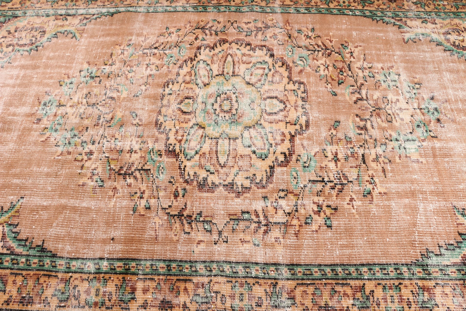 Türk Halısı, Oturma Odası Halıları, Mutfak Halıları, Oushak Halıları, Vintage Halılar, Yemek Odası Halıları, Kahverengi Yatak Odası Halısı, 5,7x9,4 ft Büyük Halı