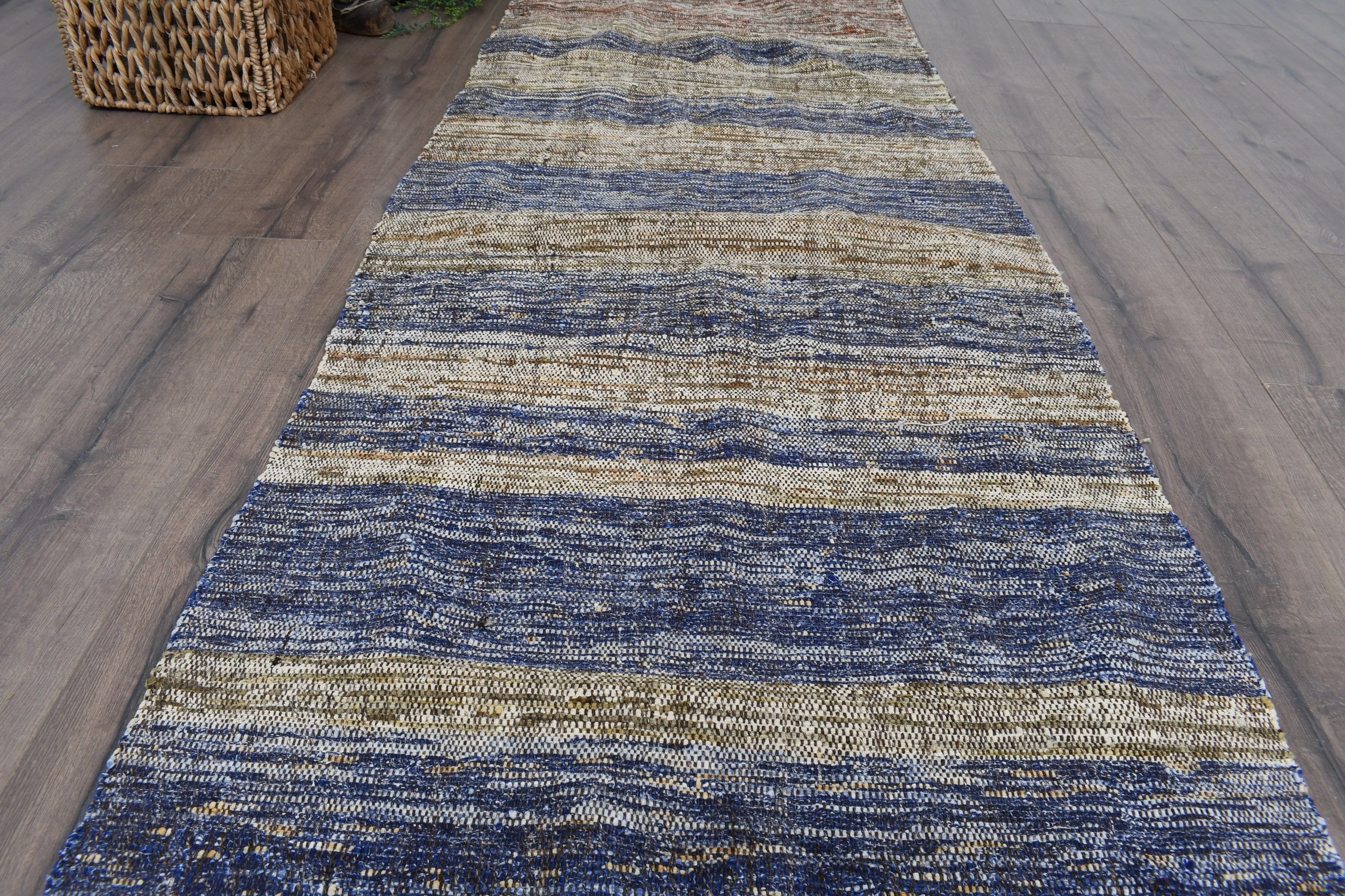 Oriental Rug, Corridor Rug, Turkish Rugs, Muted Rug, Anatolian Rug, Purple  2.4x7.7 ft Runner Rug, Vintage Rug, Kilim