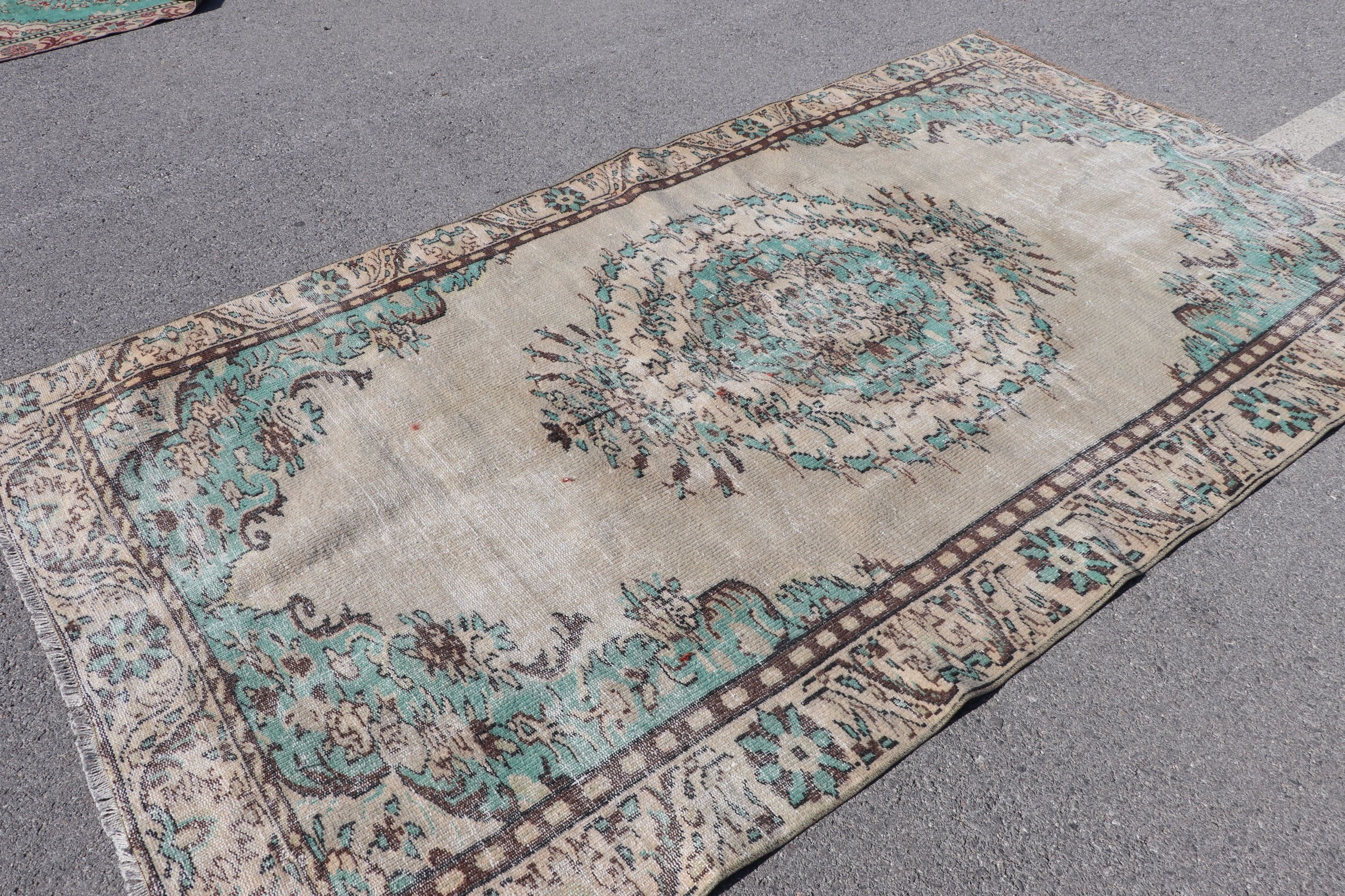 Dining Room Rug, Antique Rugs, Cool Rug, Vintage Rug, Bedroom Rug, Turkish Rugs, Rugs for Salon, Beige Antique Rug, 5.4x9.4 ft Large Rug