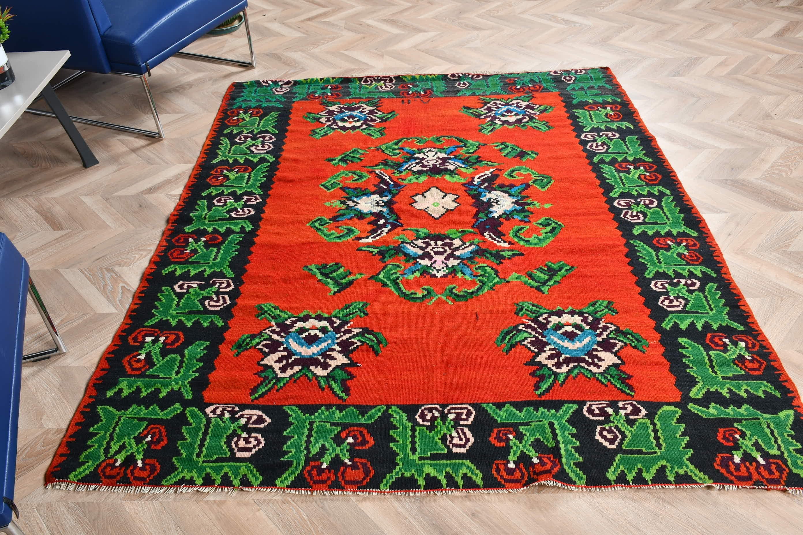 Türk Halıları, Mutfak Halısı, Çocuk Halıları, Fas Halıları, Kırmızı Yatak Odası Halıları, Vintage Halılar, Oturma Odası Halıları, Kilim, 5.3x6.5 ft Alan Halısı