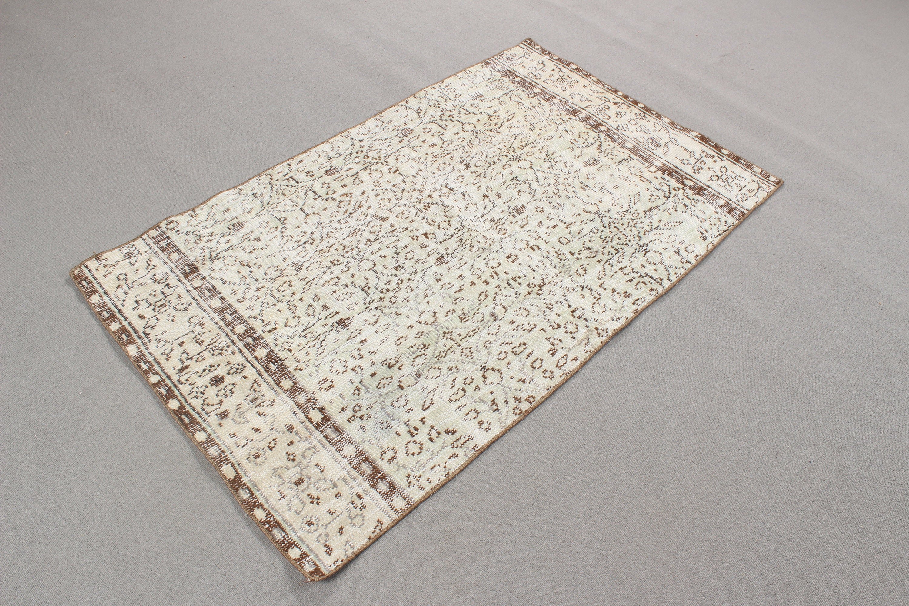 Wall Hanging Rugs, Exotic Rug, Beige Luxury Rug, Kitchen Rugs, Turkish Rugs, Bathroom Rugs, 3x4.9 ft Small Rug, Vintage Rug