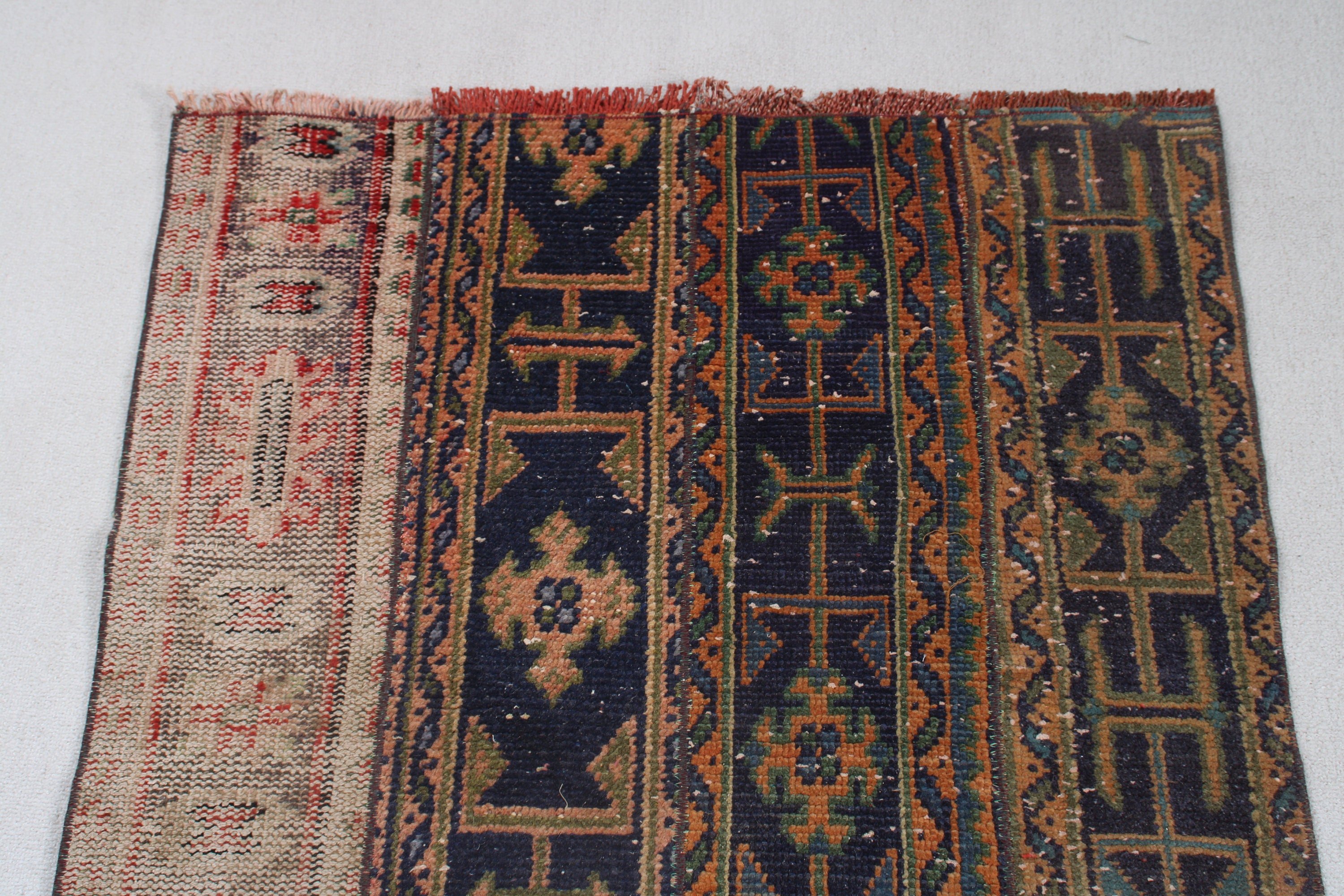 Outdoor Rug, Turkish Rug, Vintage Rugs, Boho Rug, Luxury Rug, Blue Flatweave Rug, 2.9x9 ft Runner Rugs, Kitchen Rugs, Long Runner Rugs