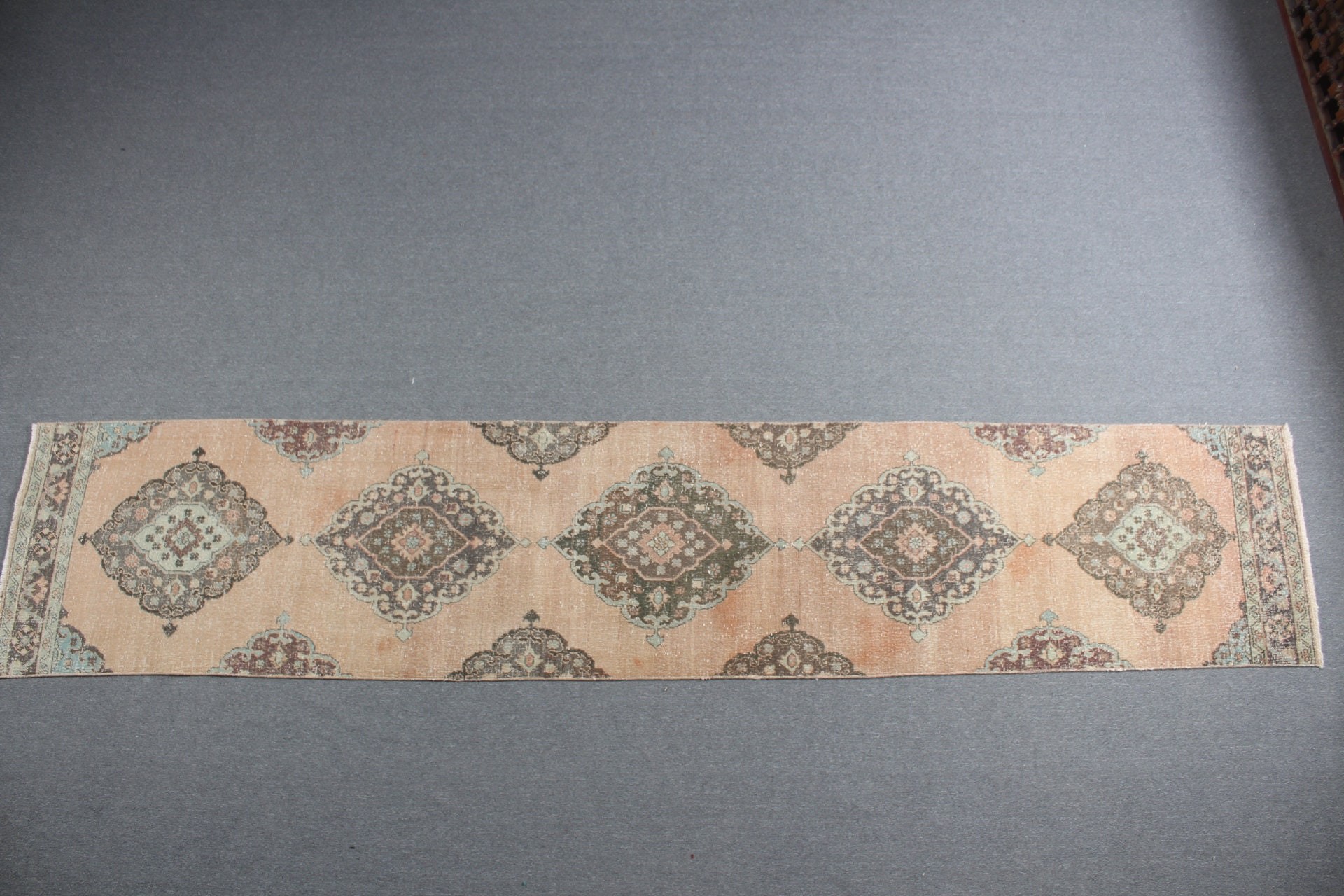 Vintage Halılar, Fas Halısı, Türk Halıları, Yer Halıları, Koridor Halısı, Pembe Soğuk Halı, 2,7x13,4 ft Runner Halıları, Ev Dekorasyonu Halıları, Koridor Halıları