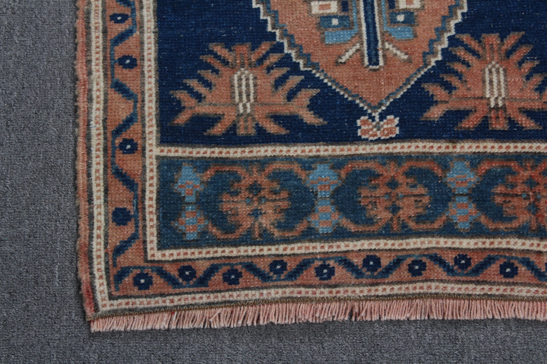 Turkish Rugs, Nursery Rug, Antique Rugs, Bath Rugs, Blue Kitchen Rug, Cool Rugs, 1.7x4.1 ft Small Rugs, Vintage Rug, Rugs for Kitchen