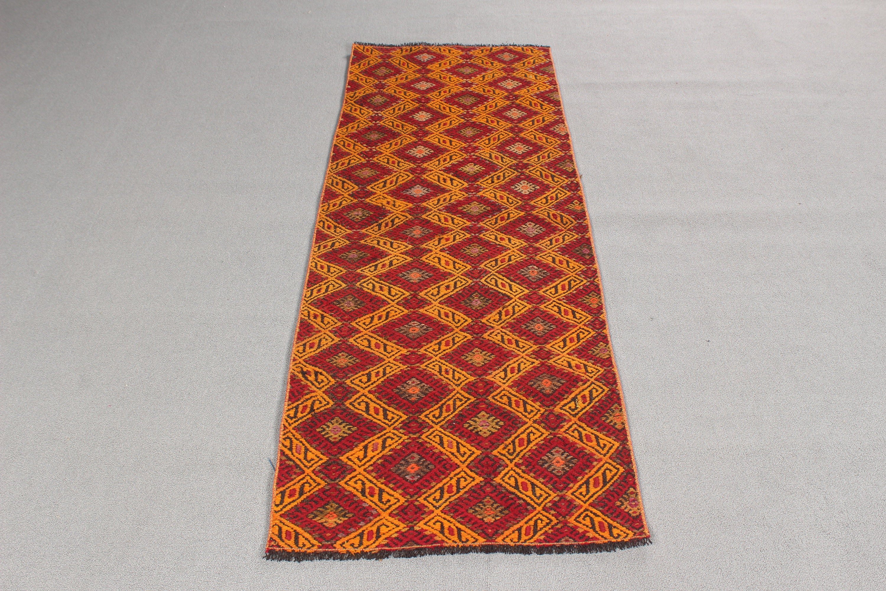 Küçük Boho Halı, Giriş Halıları, Türk Halısı, Yer Halısı, Kilim, Sarı Boho Halısı, Nötr Halılar, Vintage Halılar, Aztek Halısı, 2,1x4,2 ft Küçük Halı