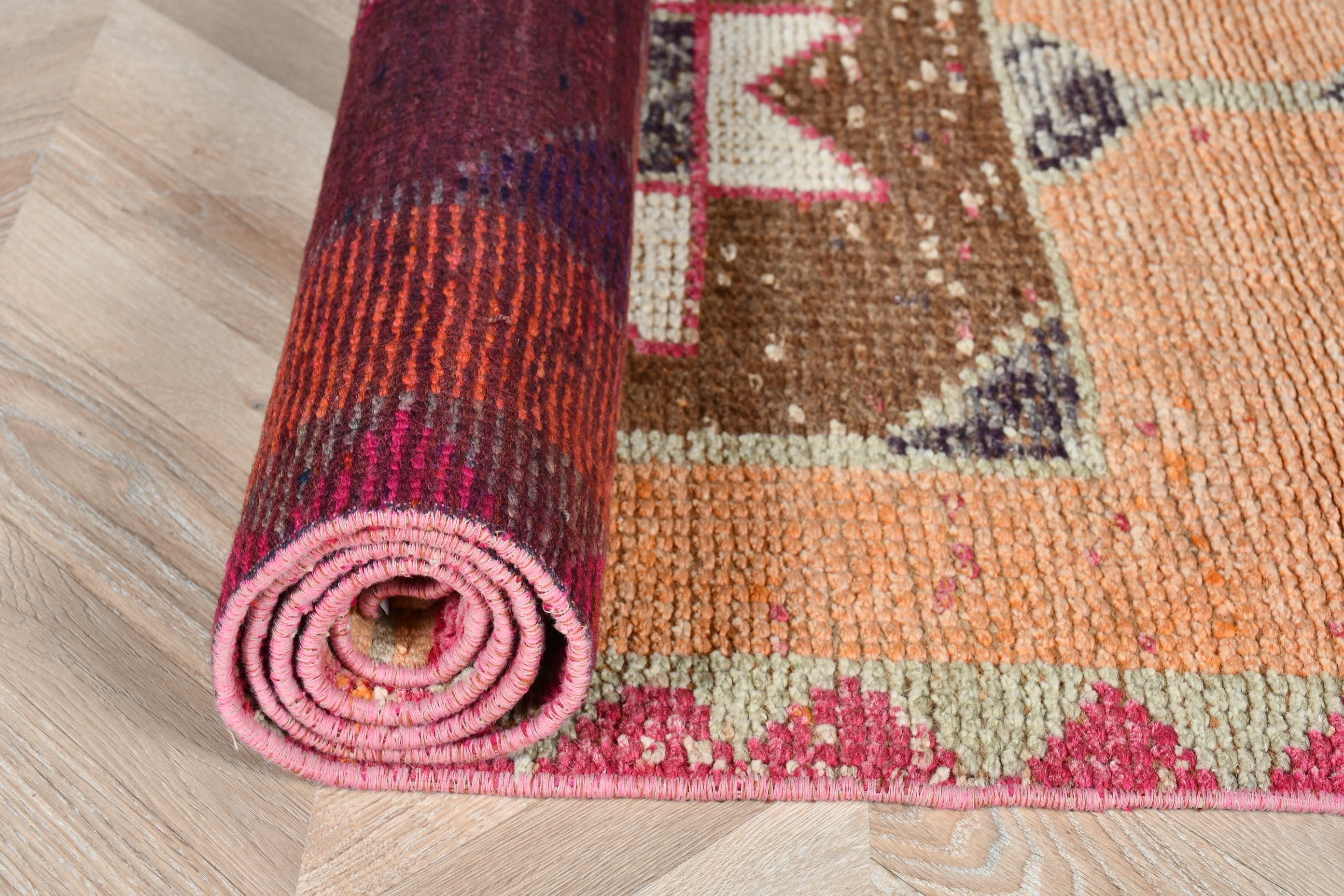 Stair Rugs, Oriental Rugs, Rugs for Corridor, Vintage Rugs, Turkish Rugs, 3x10.7 ft Runner Rug, Orange Cool Rug, Floor Rug, Hallway Rug