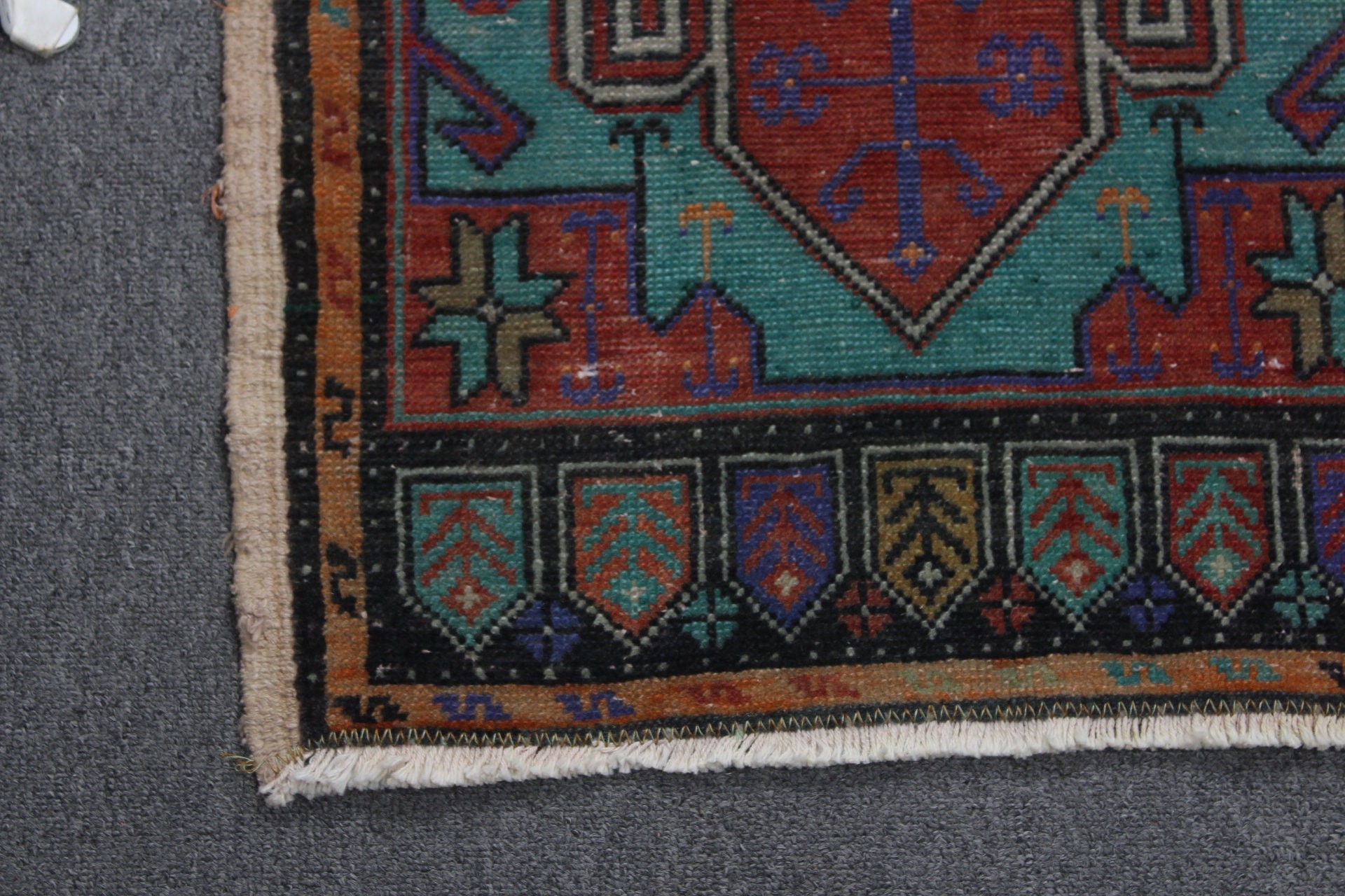 Türk Halısı, Kırmızı Antika Halı, Giriş Halıları, Vintage Halılar, Yer Halısı, 1.6x3.8 ft Küçük Halılar, Kapı Paspası Halıları, Kapı Paspası Halıları, Antika Halı