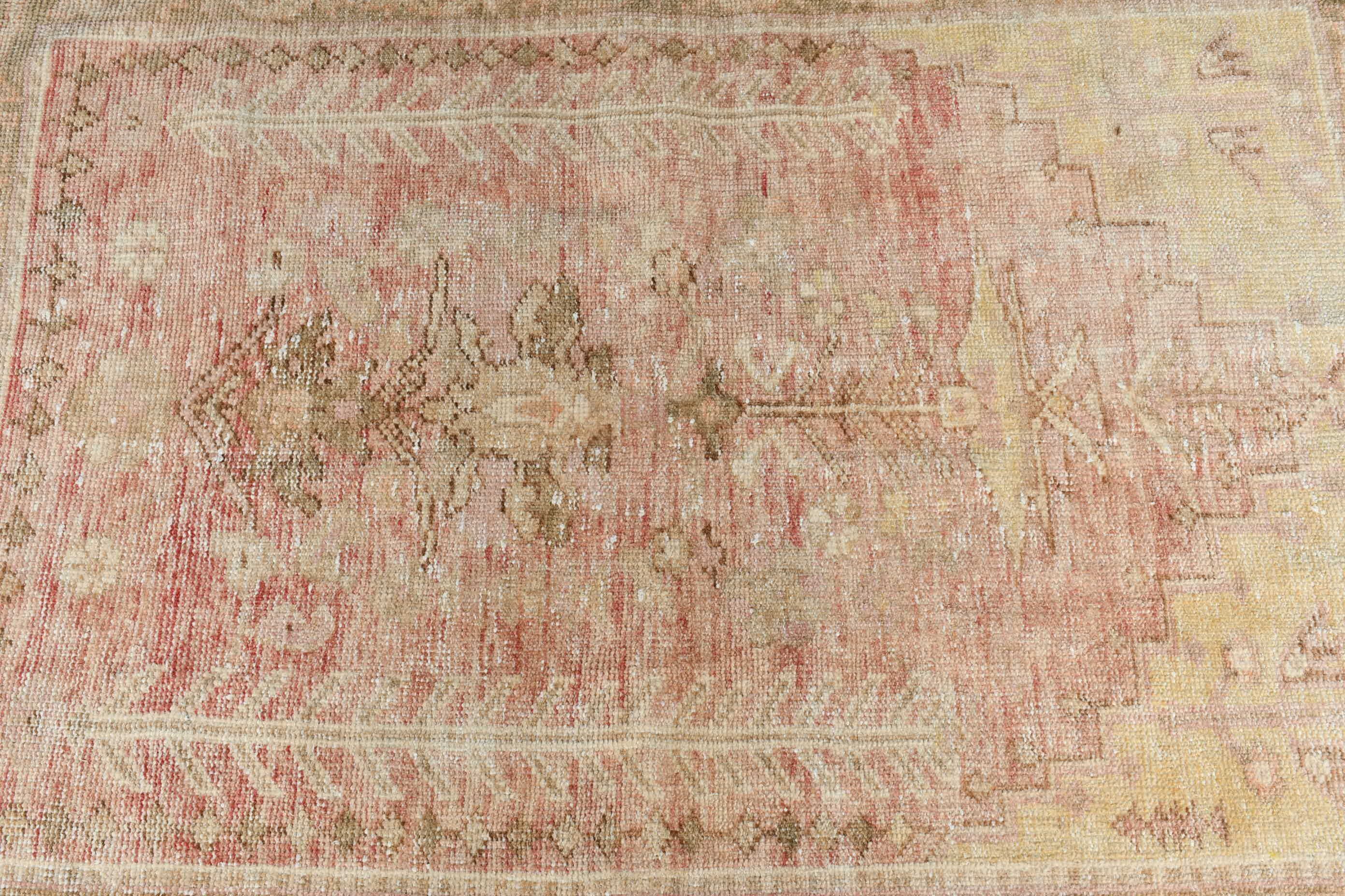 Vintage Rug, Bedroom Rug, Oushak Rug, Entry Rugs, 2.9x3.8 ft Small Rugs, Vintage Decor Rug, Beige Antique Rugs, Turkish Rug